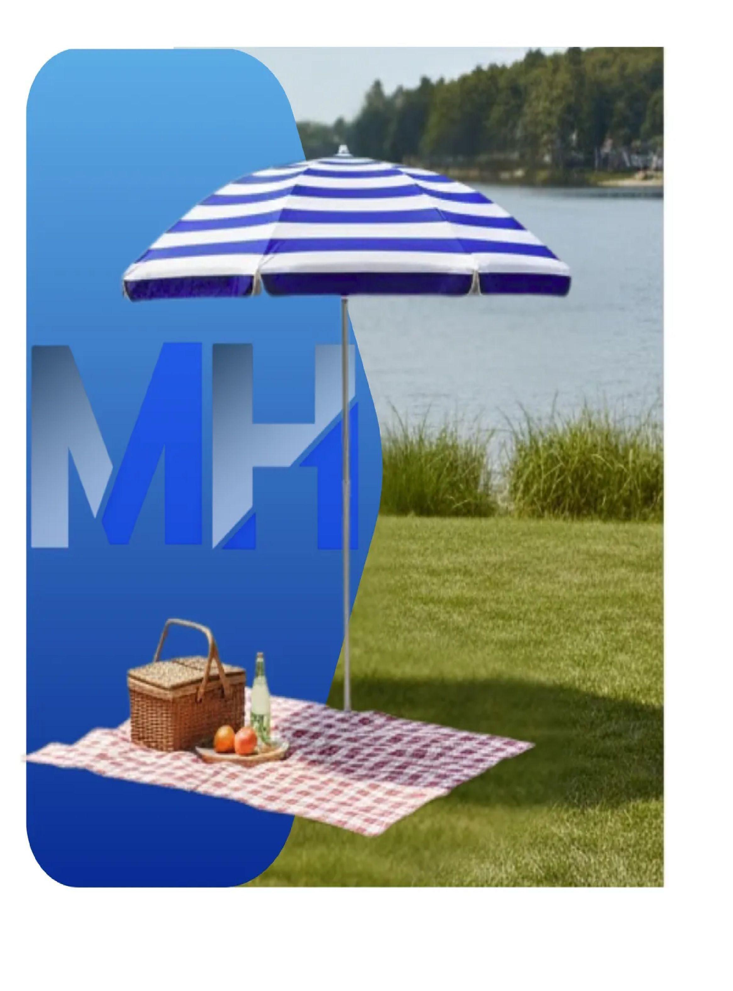 Quitasol Grande Para Playa A Raya Plegable Con Proteccion Uv-3