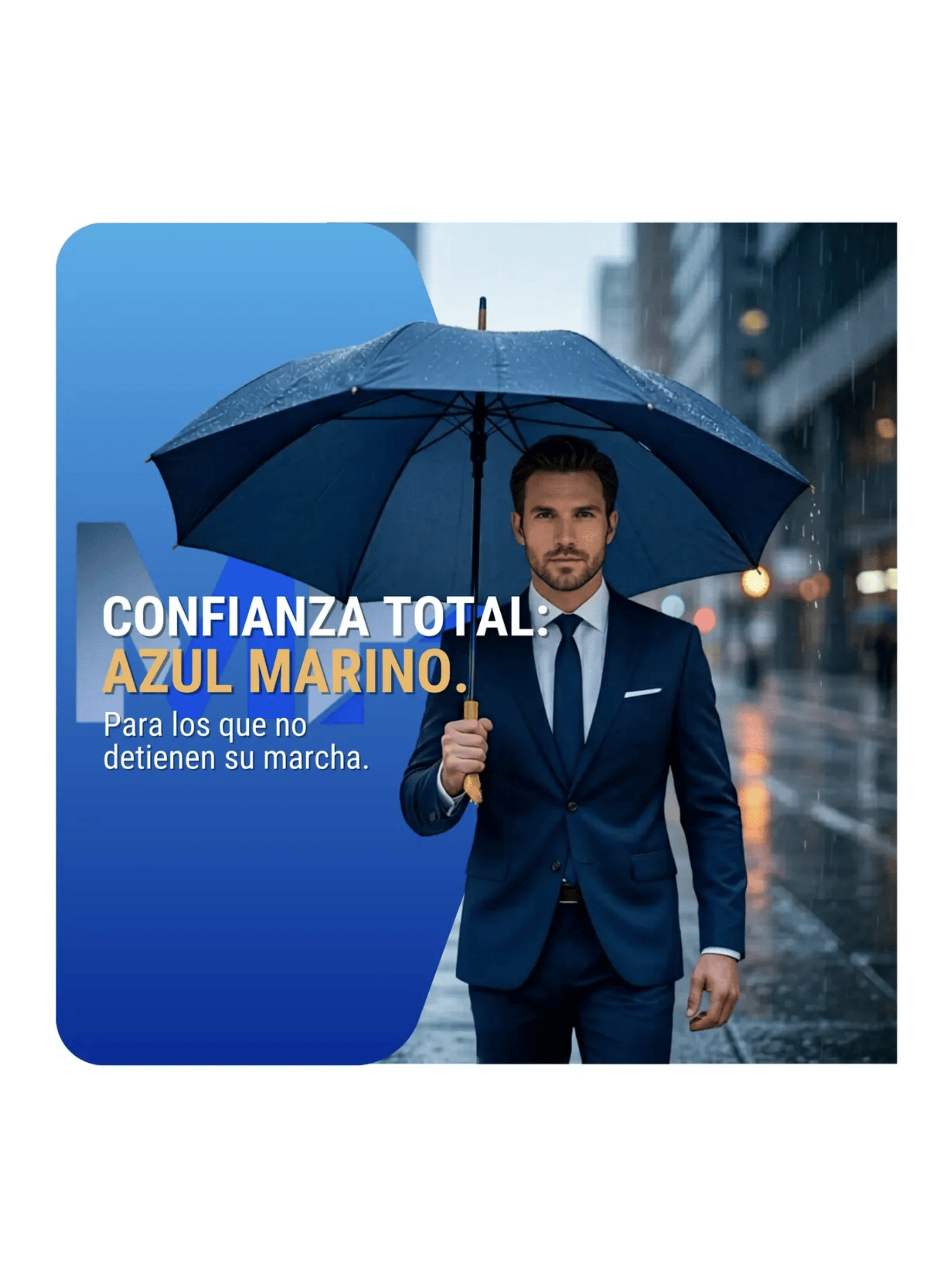 Paraguas Plegable Autom tico 120cm Reforzado Funda Premium AZUL-3