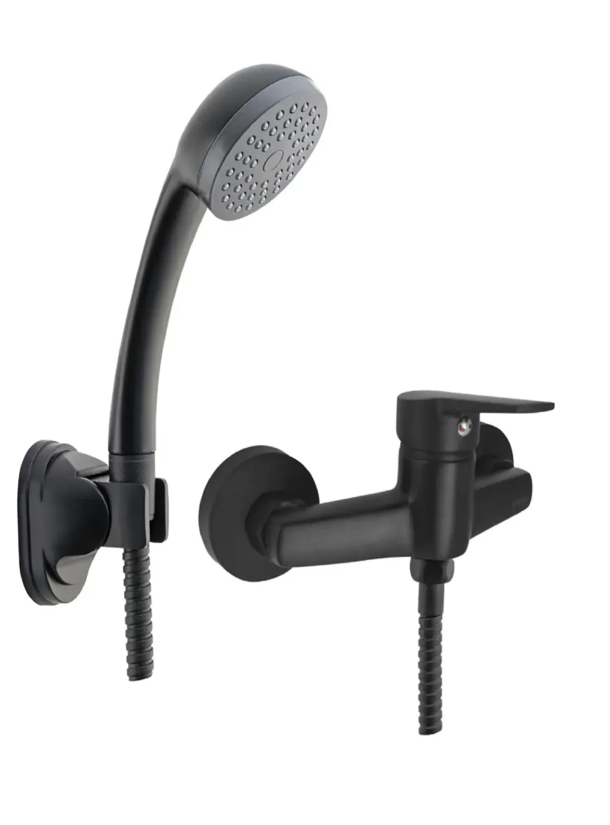 Monomando Ducha Negro Mate Hoffens Allegra Anticalcareo-0