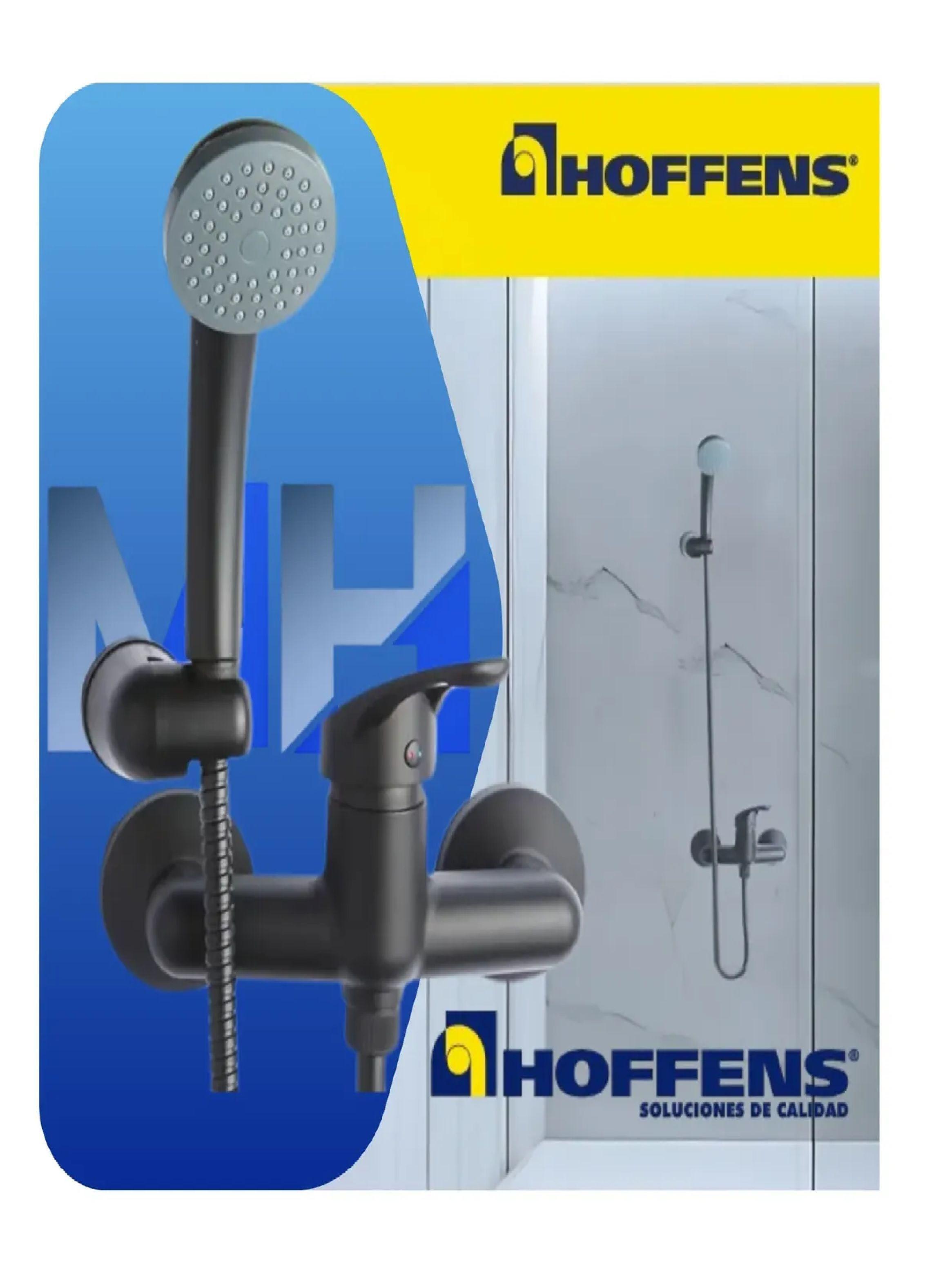 Monomando Ducha Negro Mate Hoffens Allegra Anticalcareo-1