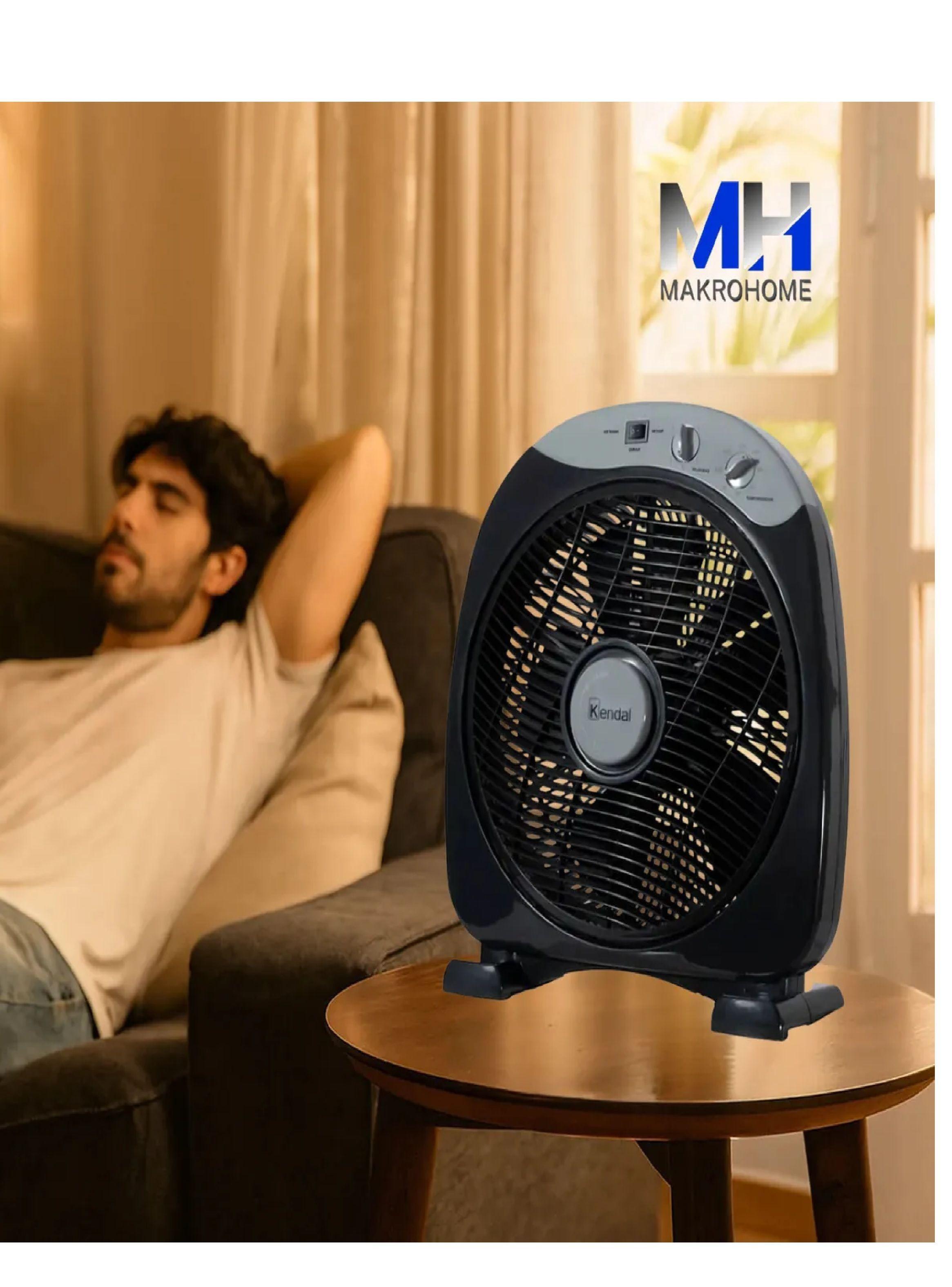 Ventilador Kendal Box 12 Pulgadas Kf-12b3 Negro Con Timer-4