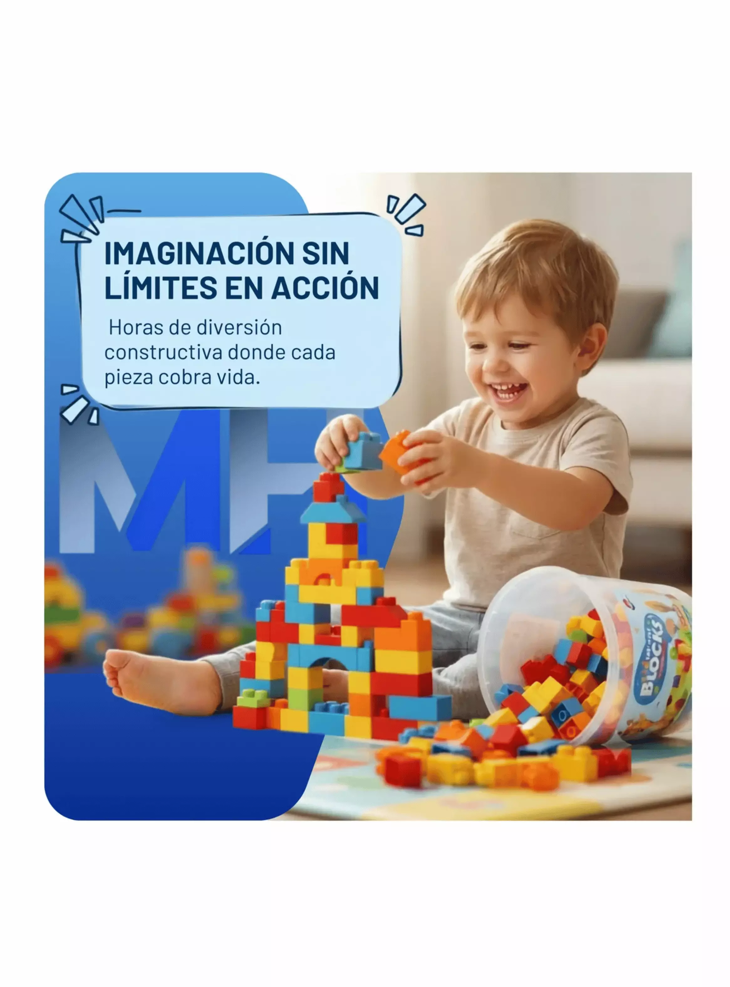 Bloques De Construccion Infantil En Balde Armatodo Didactico-2