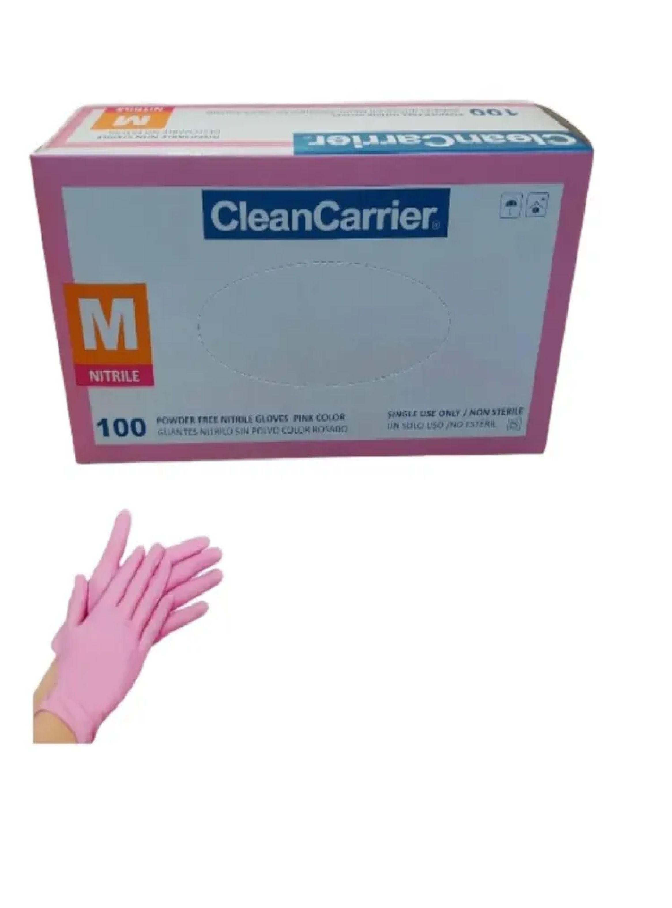 Guante Nitrilo Rosado Talla M Pack X 1000 Unidades-2