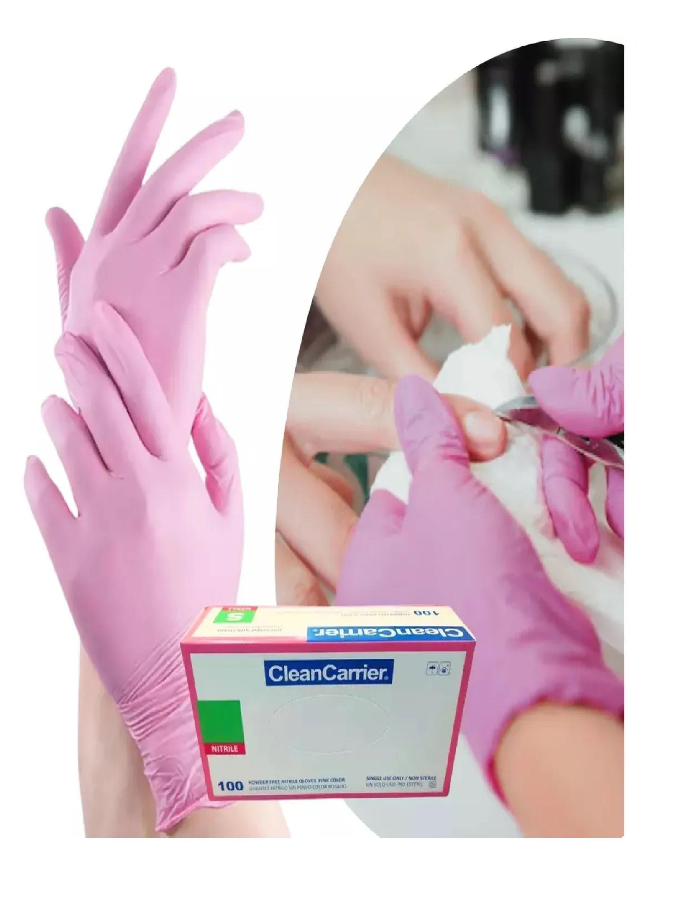 Guante Nitrilo Rosado Talla M Pack X 1000 Unidades-3