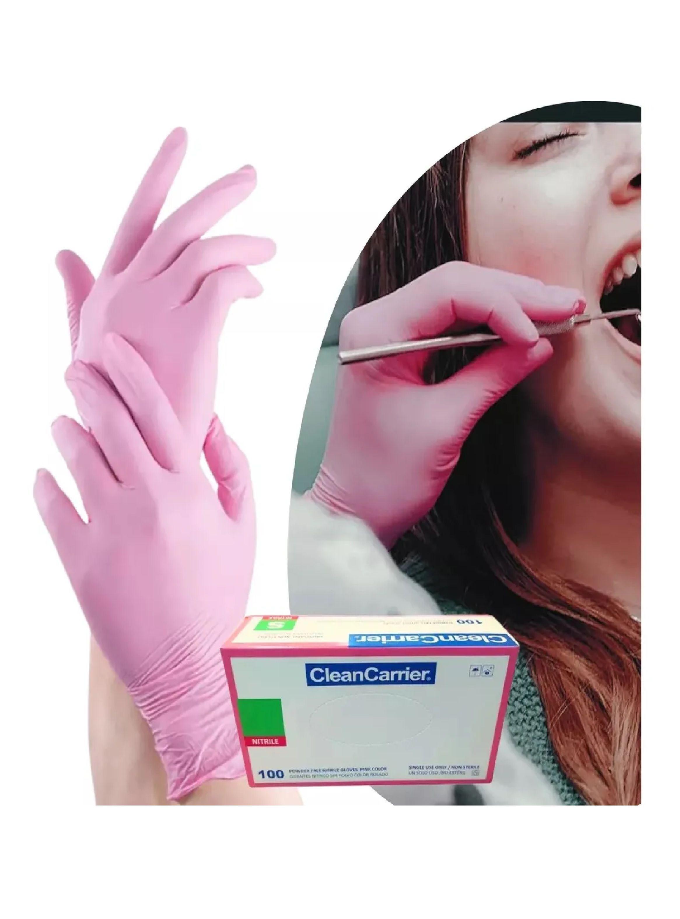 Guante Nitrilo Rosado Talla M Pack X 1000 Unidades-4