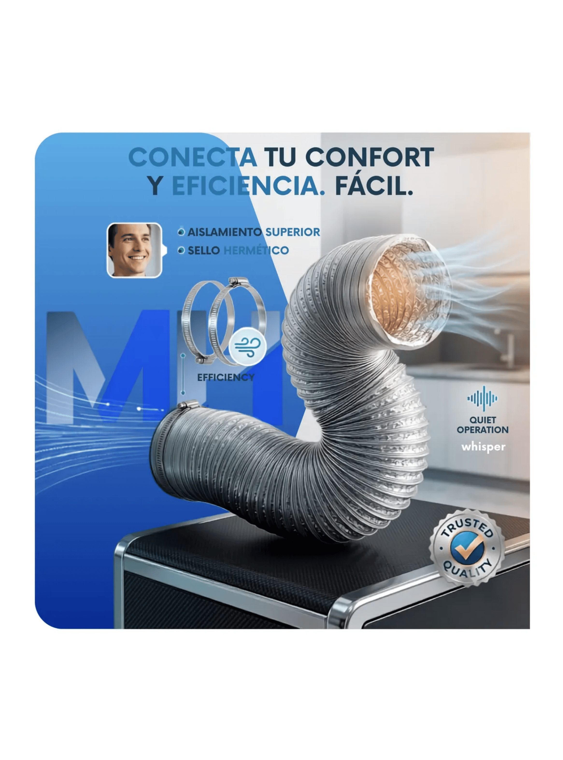 Kit X2 Abrazaderas Para Ductos De 4 Pulgadas Inoxcrome-5