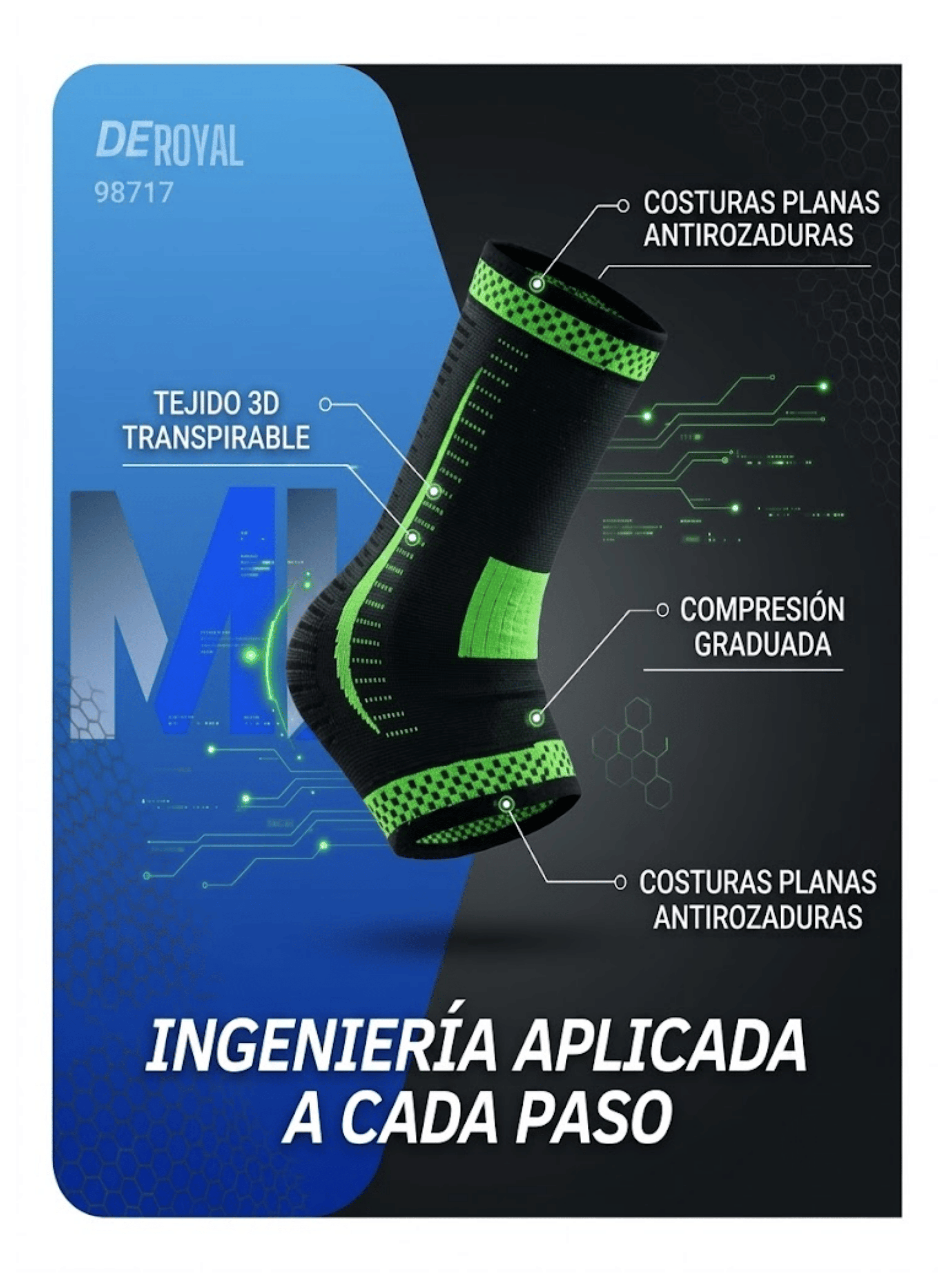 Tobillera Soporte De Tobillo Compresion Elastica Ajustable-6