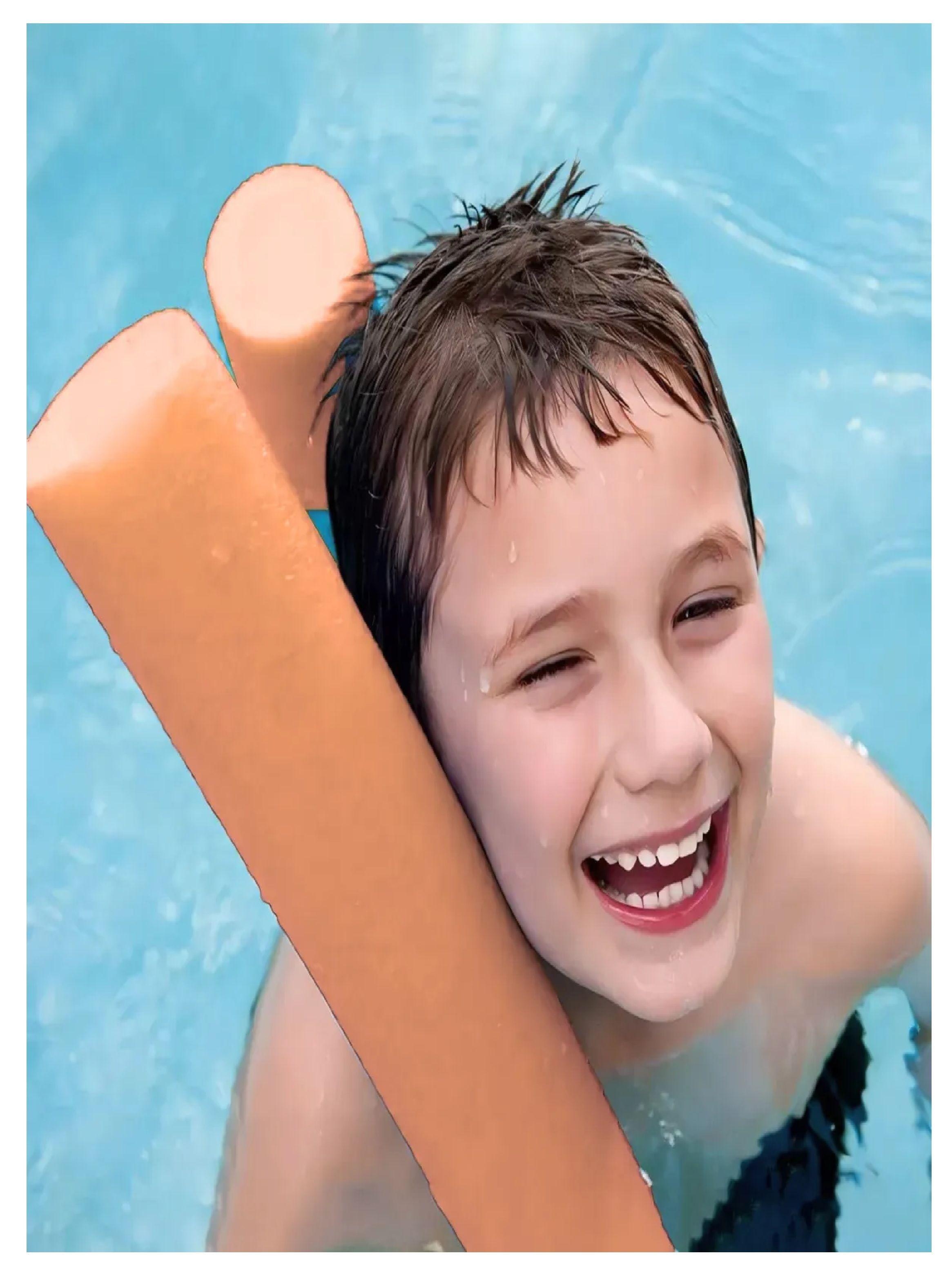 Fideos Flotadores De Espuma Para Piscina Pack X 2 Naranja-6