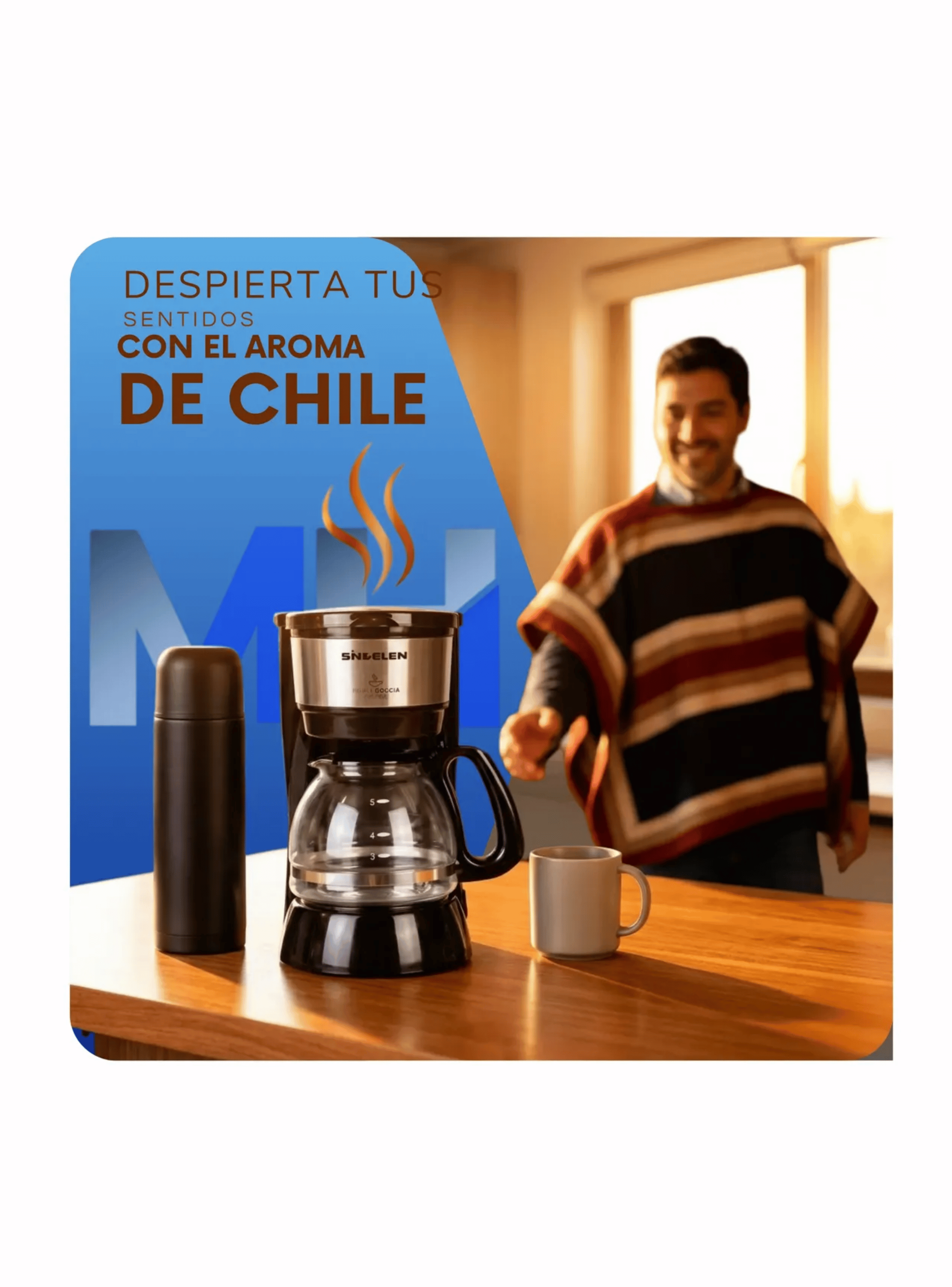 Cafetera De Goteo Sindelen 6 Tazas 750ml Filtro Permane-1