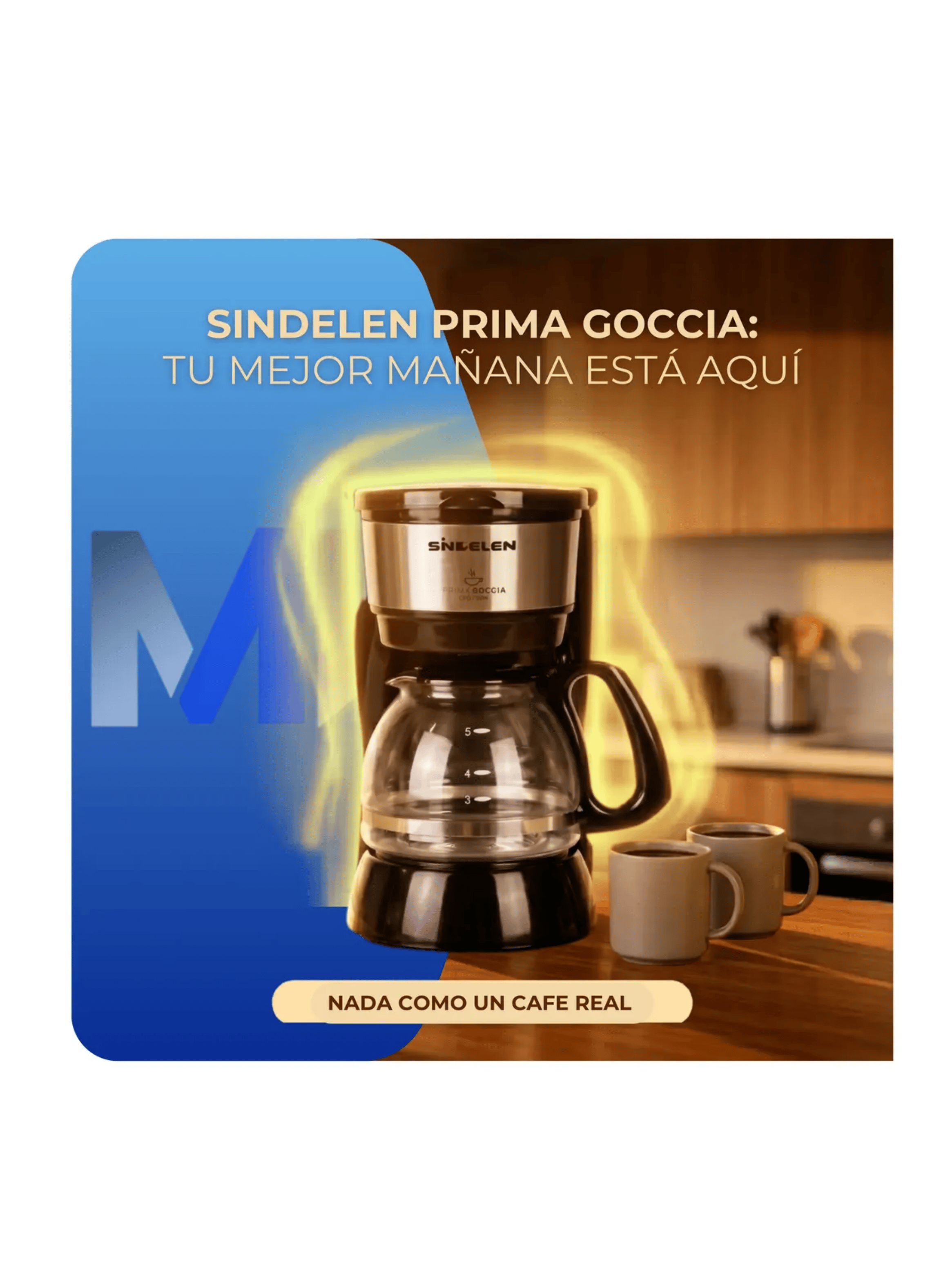 Cafetera De Goteo Sindelen 6 Tazas 750ml Filtro Permane-6