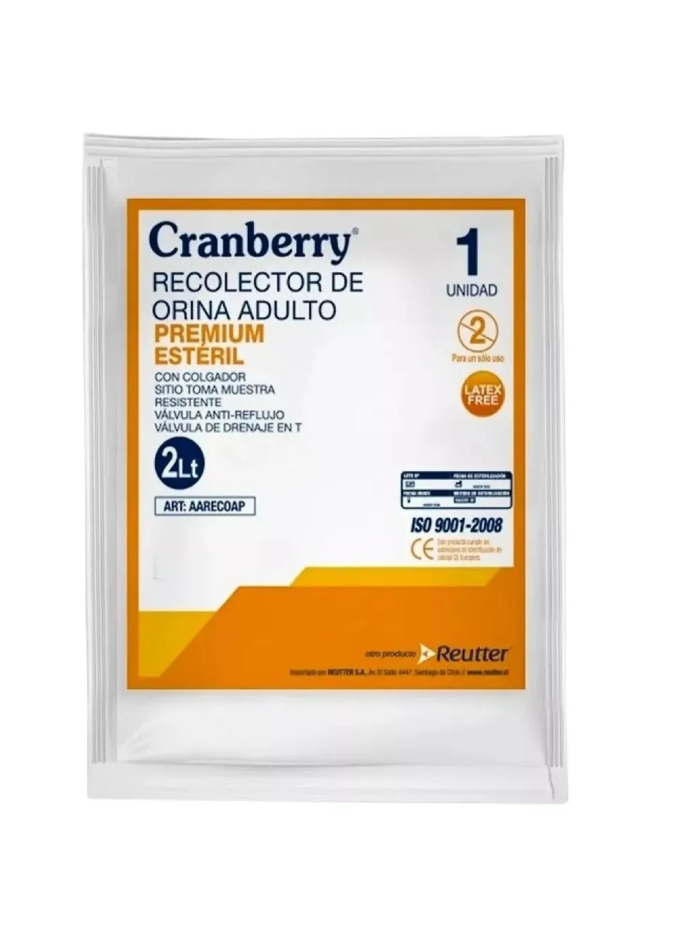 Bolsa Recolector Orina Adulto Cranberry 2 Litros 10 Unidades-3