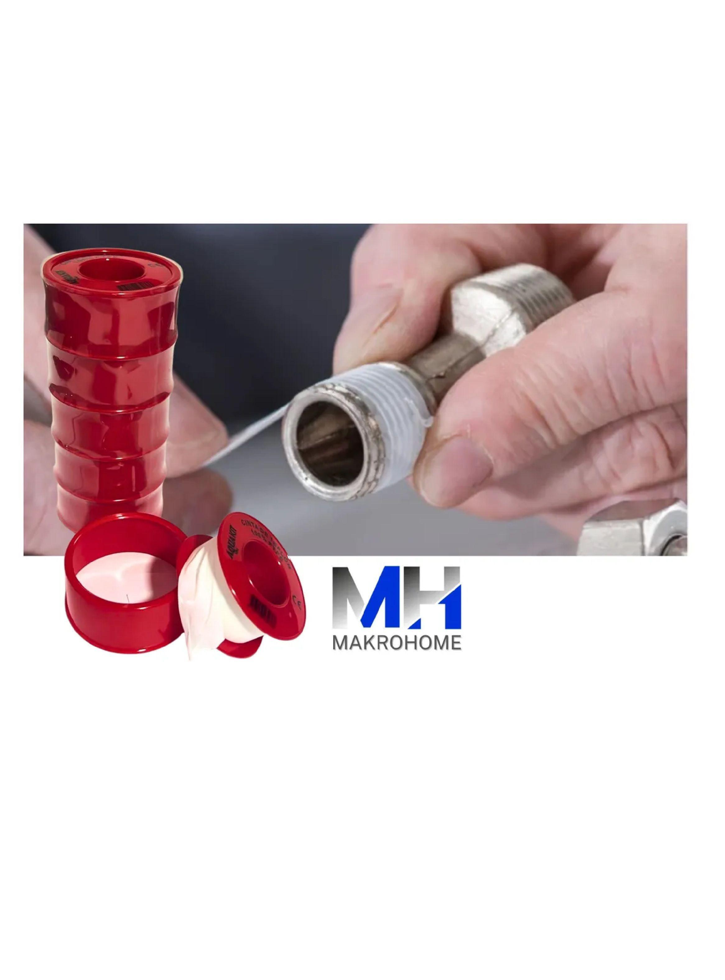 Pack X5 Teflon Maestro 1/2 10mt Cinta Selladora Para Agua-2