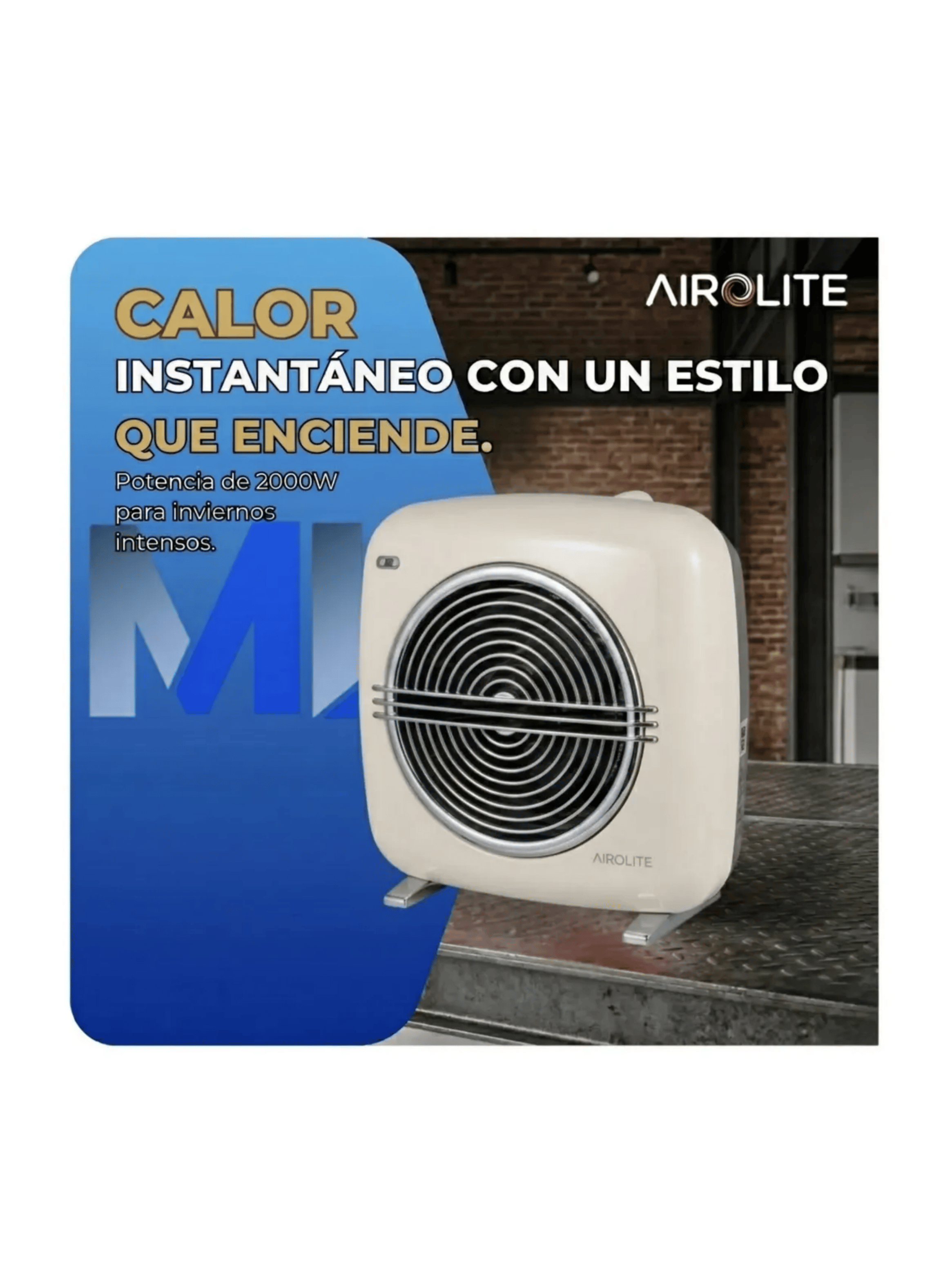 Termoventilador Vintage Ht Retro 2000b Cl sico 2000w Blanco-3
