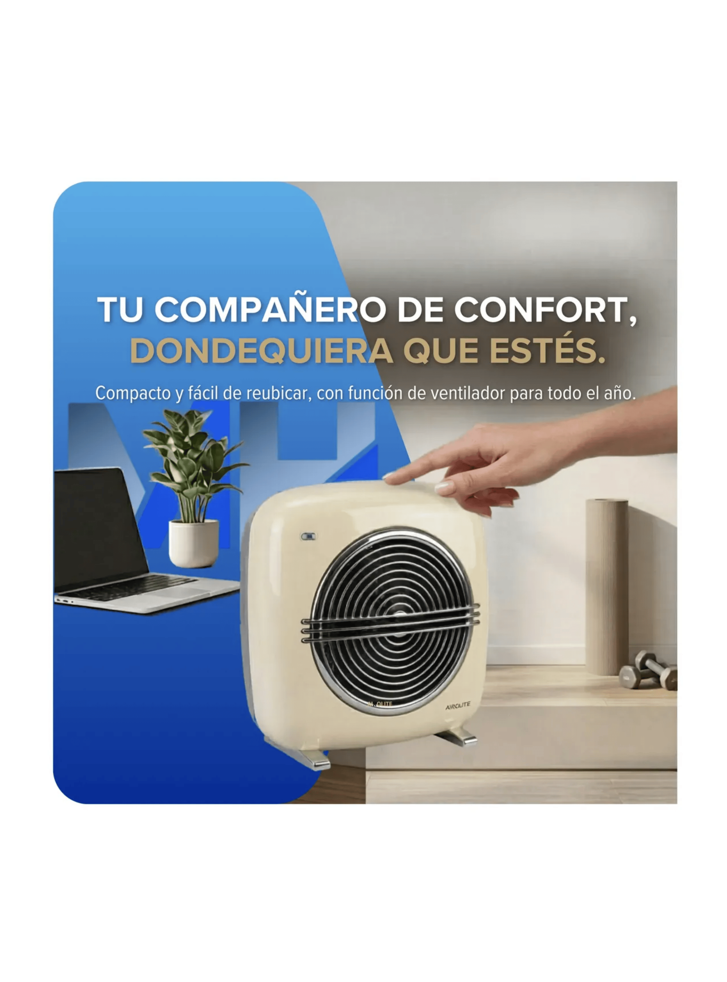 Termoventilador Vintage Ht Retro 2000b Cl sico 2000w Blanco-4