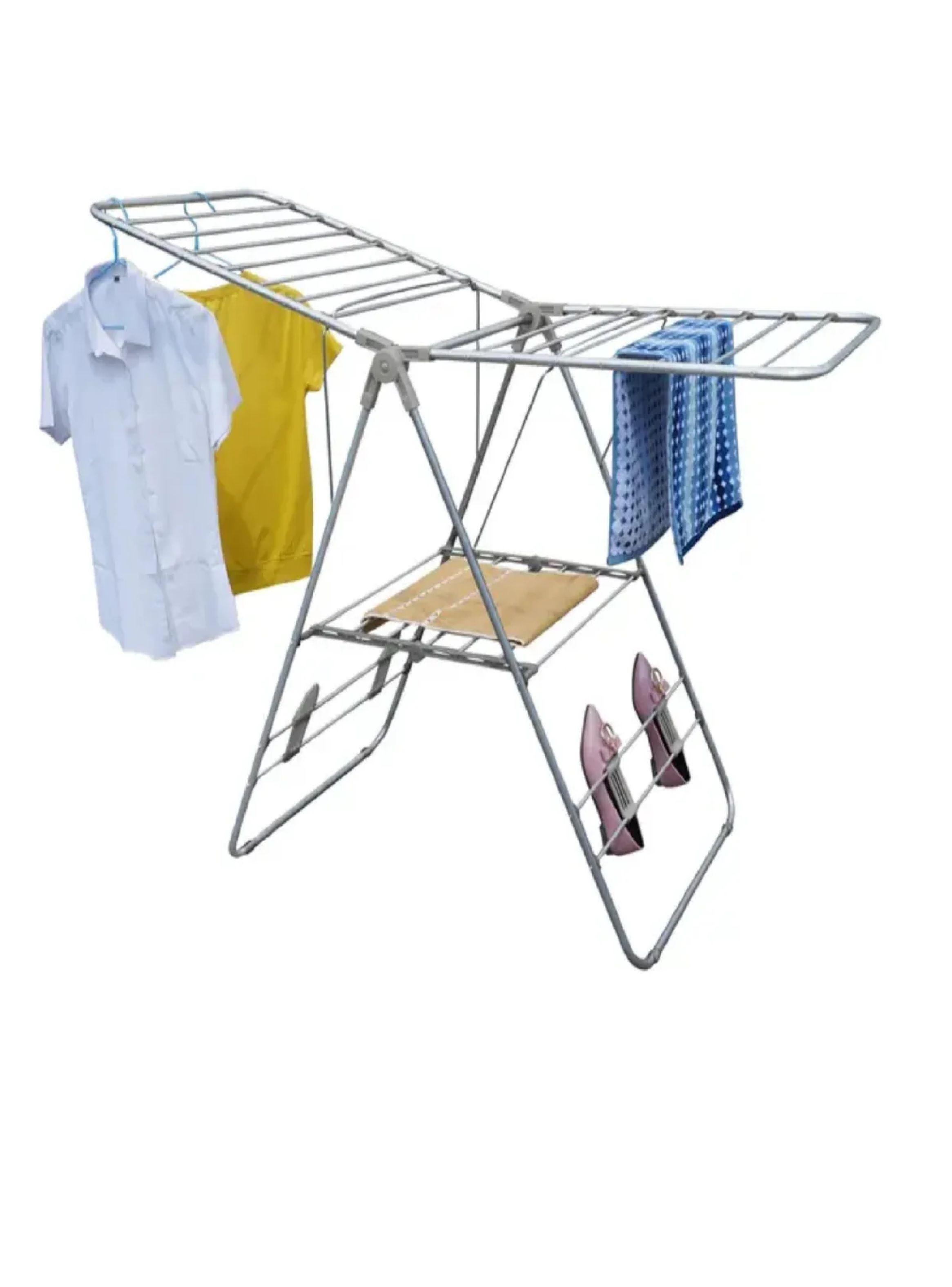 Tendedero Plegable Acero Inoxidable Gris -3