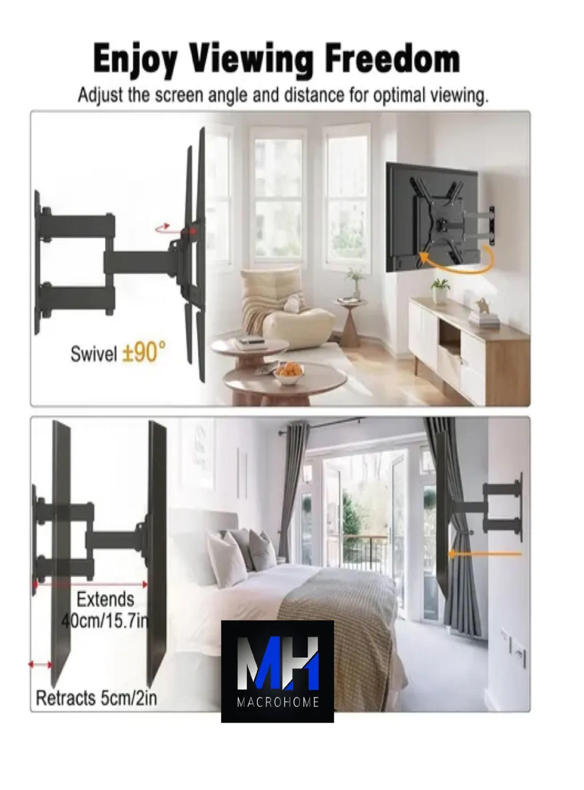 Soporte Brazo Articulado Tv 23-55 Led Al Muro + Cable Hdmi-2
