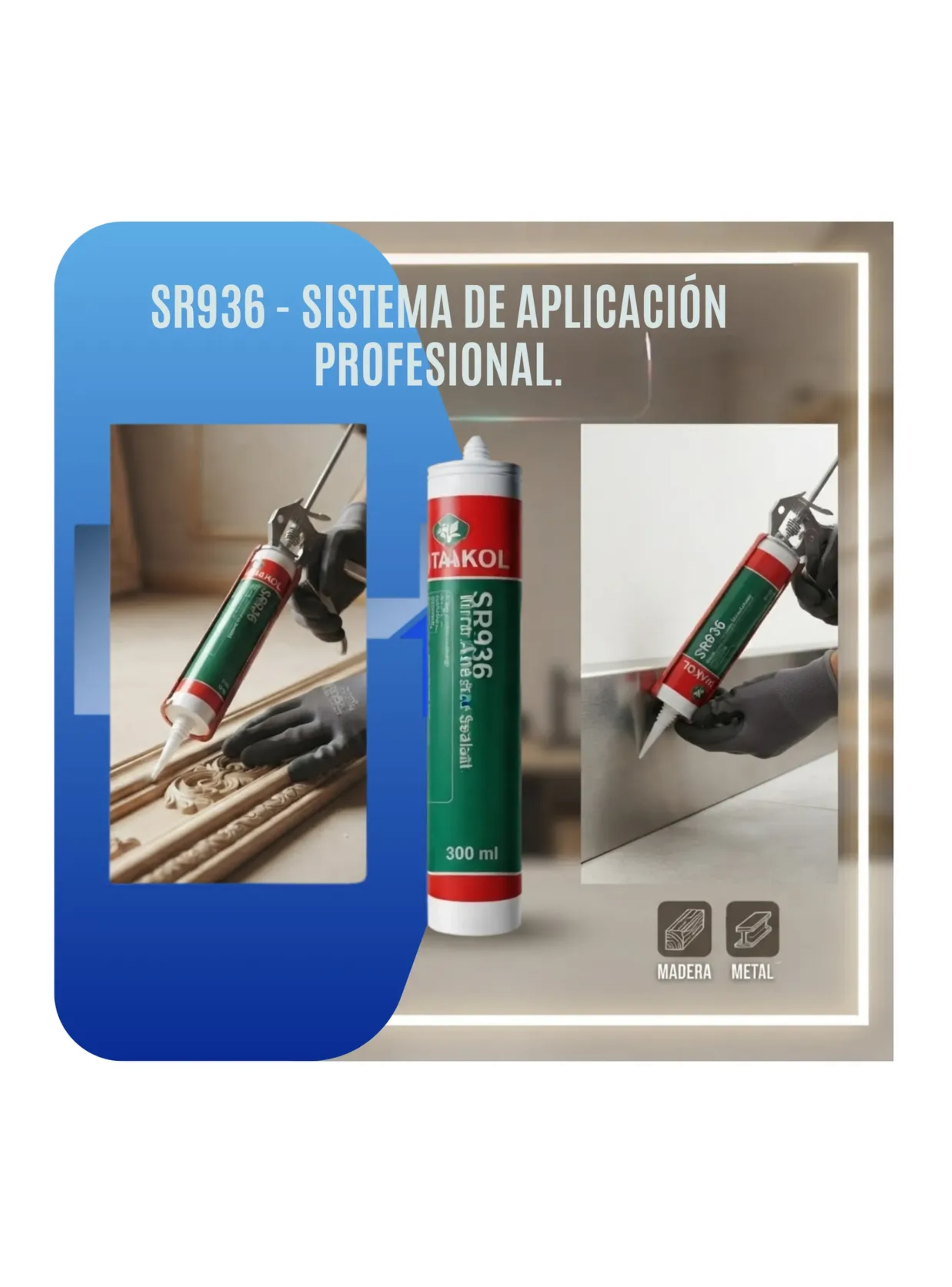 Silicona Pega Espejos Hitakol Sr936 300ml Adhesivo Profesion-4