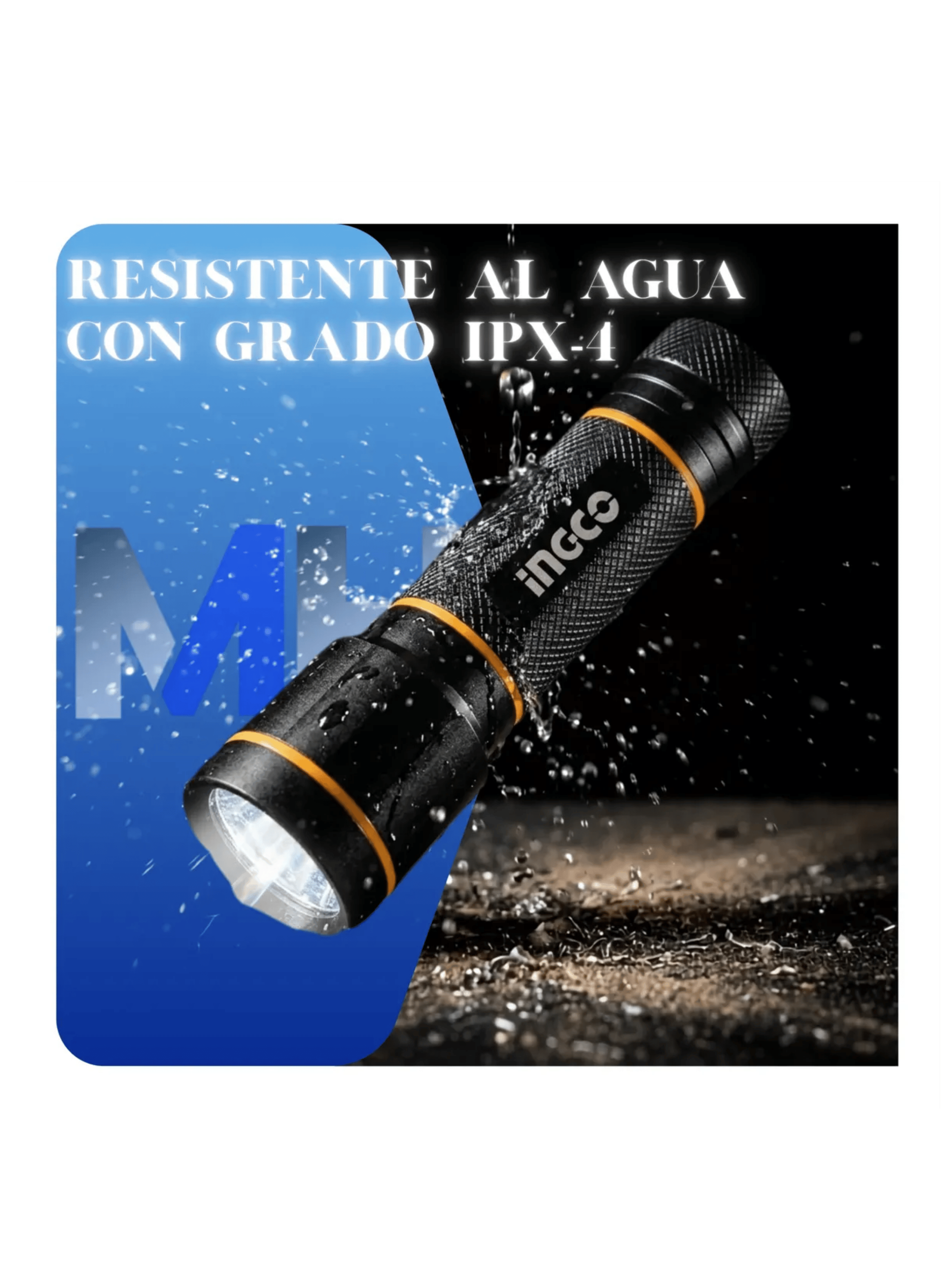 Linterna Led Industrial Aluminio Ingco 250lm Resistente-4
