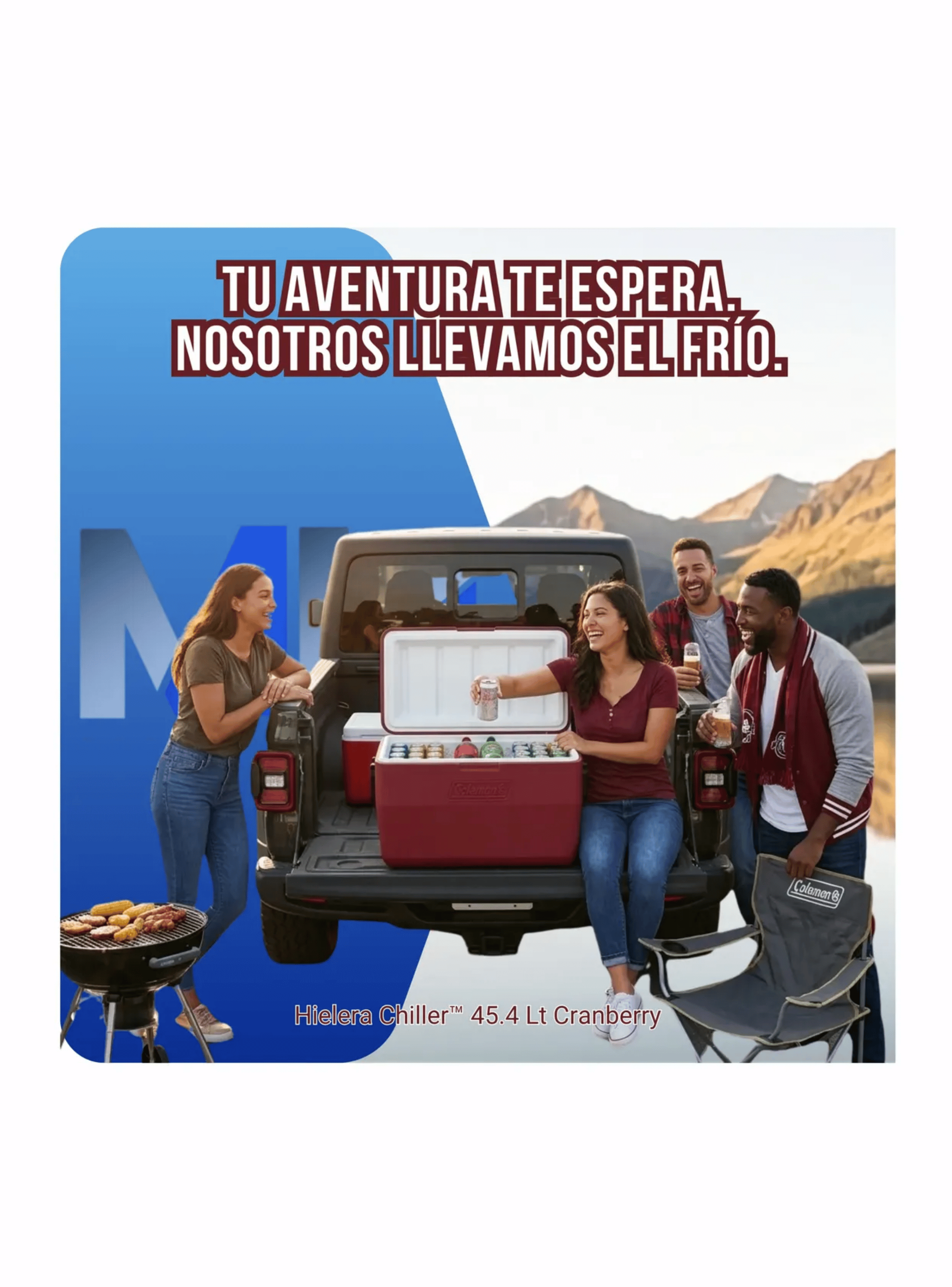 Cooler Coleman Chiller 48 Qt 45 Litros Rojo Azul A Eleccion-2