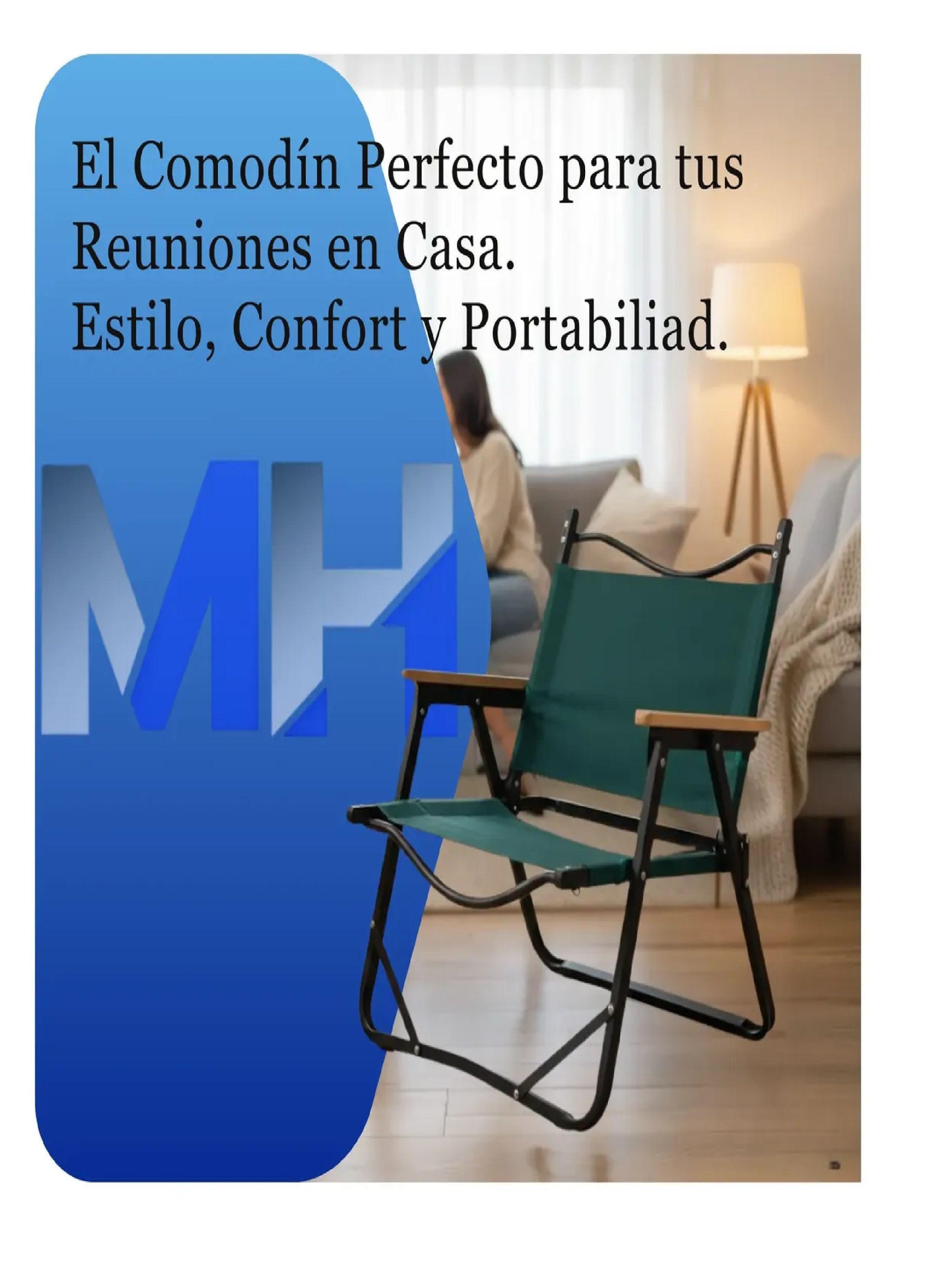 Silla Camping Plegable Playa Pesca Verde Reforzada 100kg-2