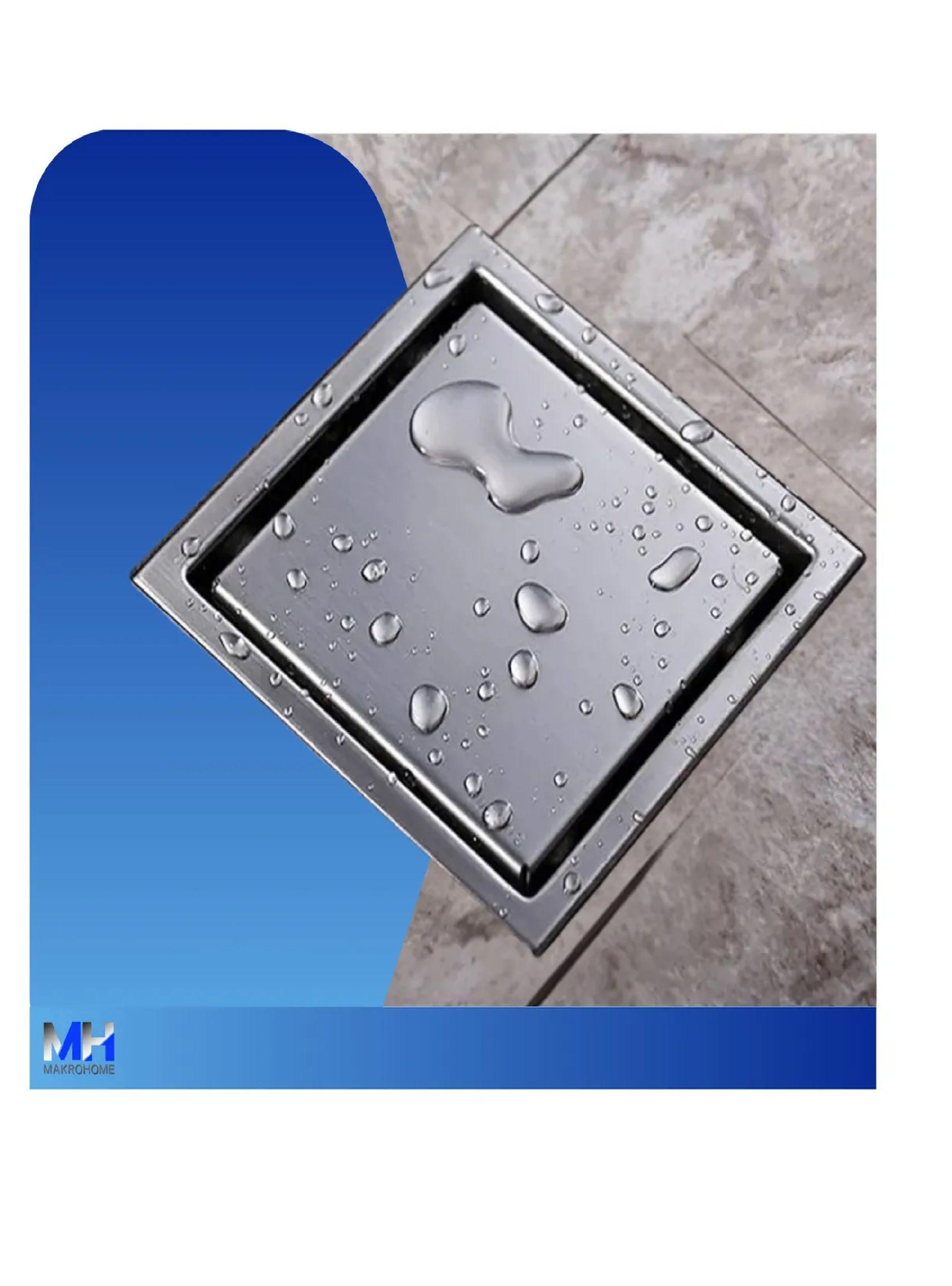 Desague Al Piso Invisible 10x10 Cm Acero Inoxidable Rejilla-4