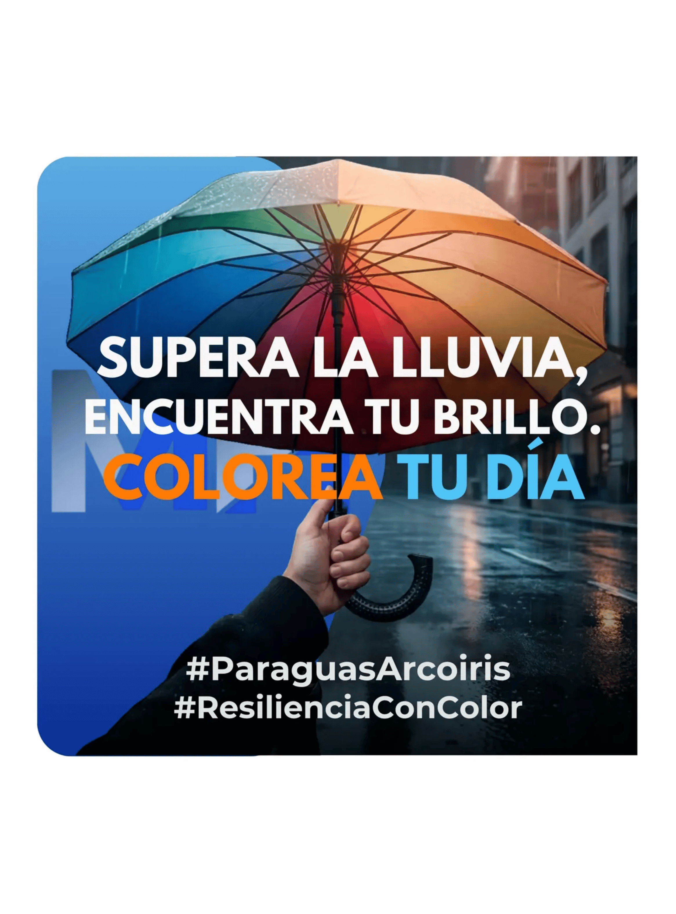 Paraguas Arcoiris Grande Automatico 16 Varillas Reforzado Multicolor-2