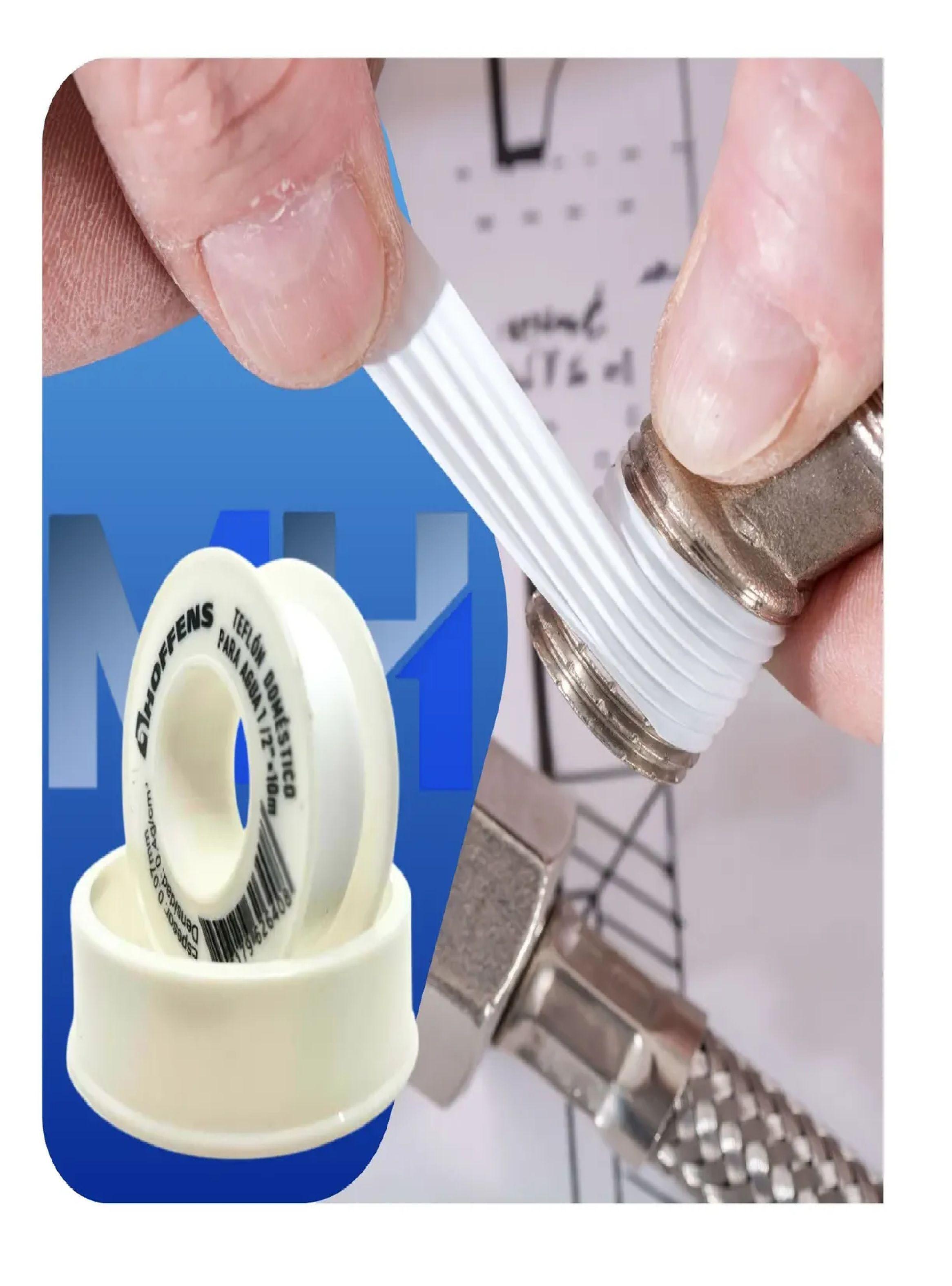 Pack 10 Cintas Teflón Hoffens 1/2 X 10 Metros Sello Agua-4