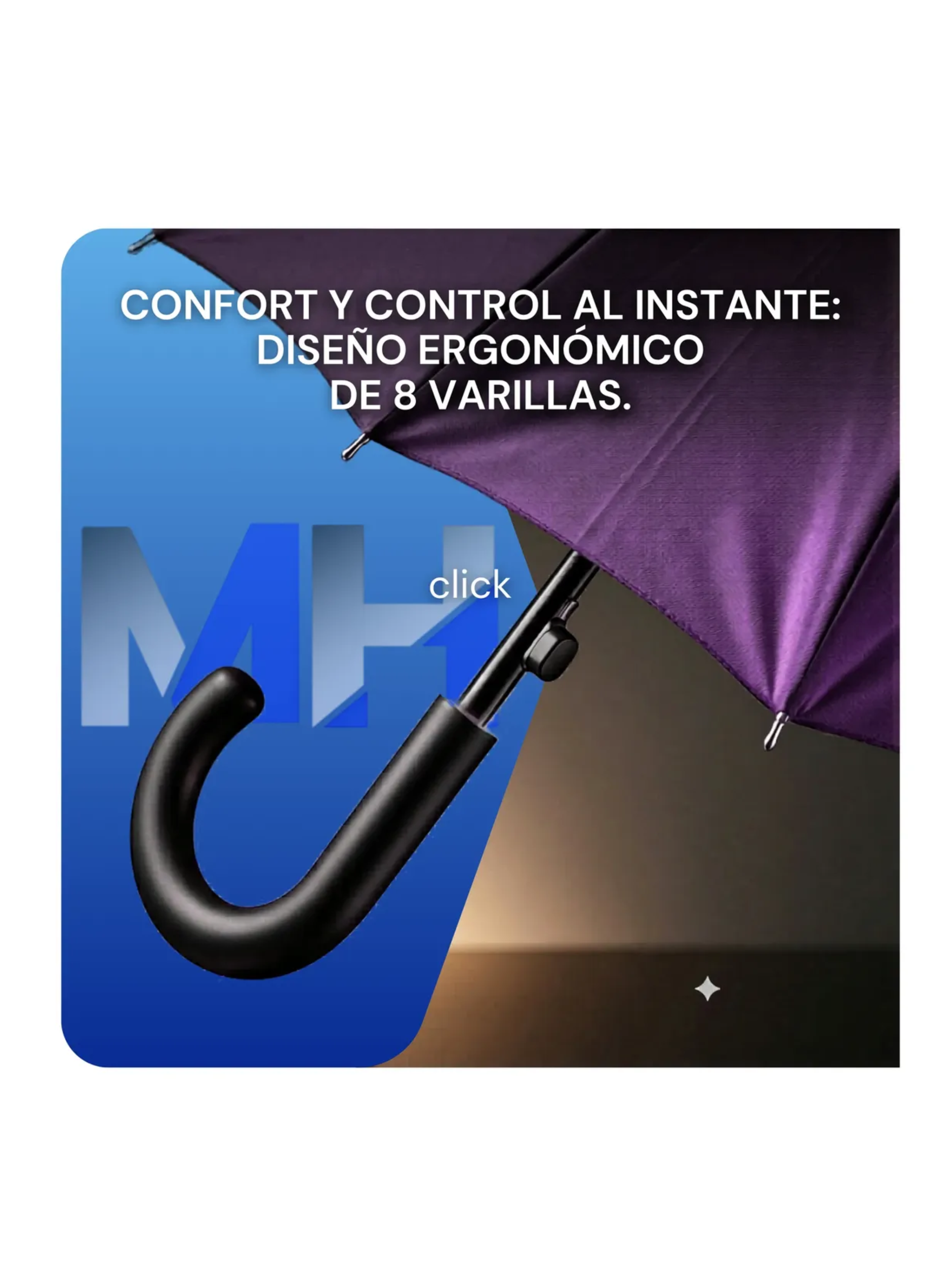 Paraguas Ejecutivo Automatico 100cm Proteccion Uv Reforzado Morado-2