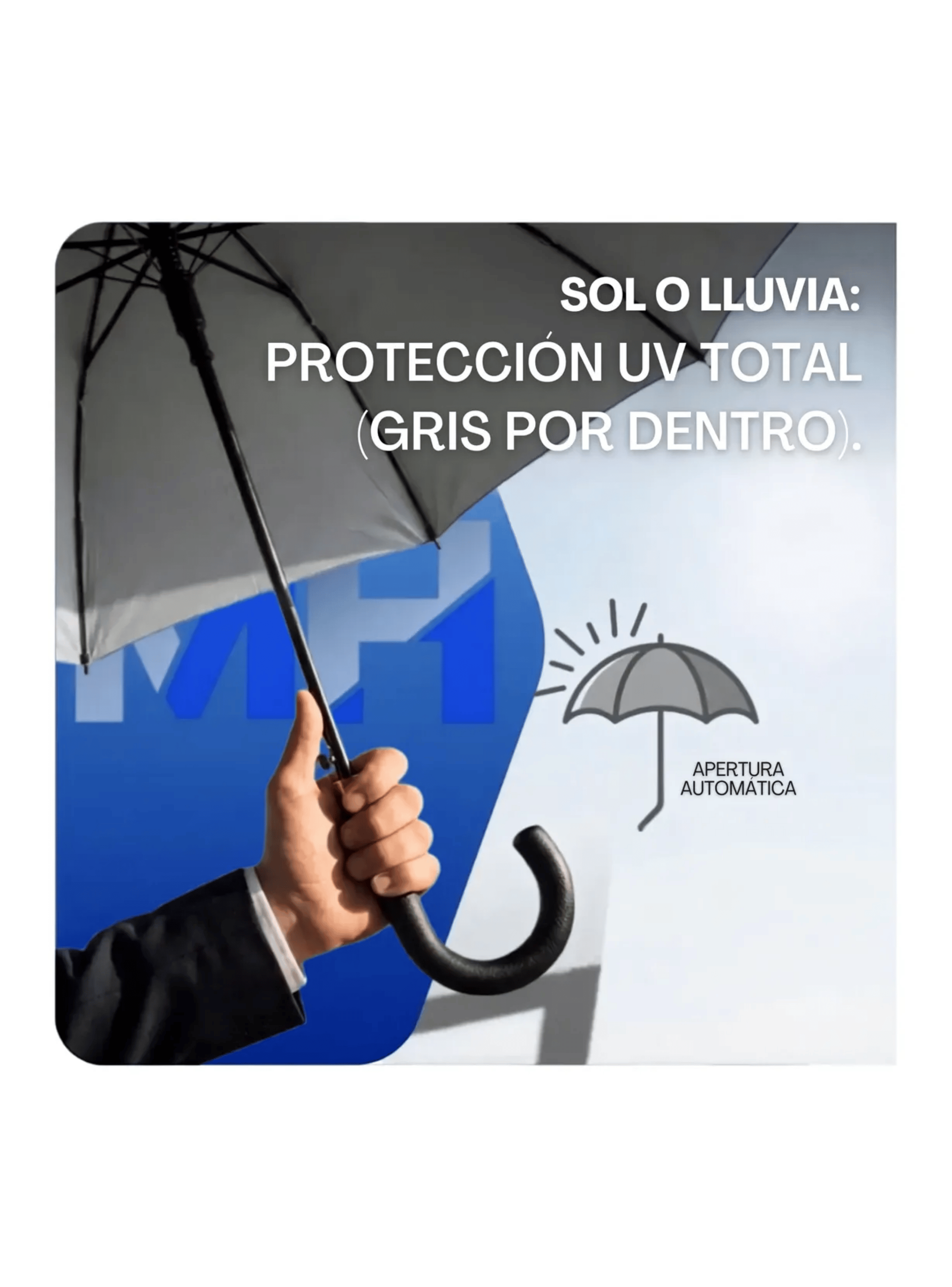 Paraguas Ejecutivo Automatico 100cm Proteccion Uv Reforzado Morado-2