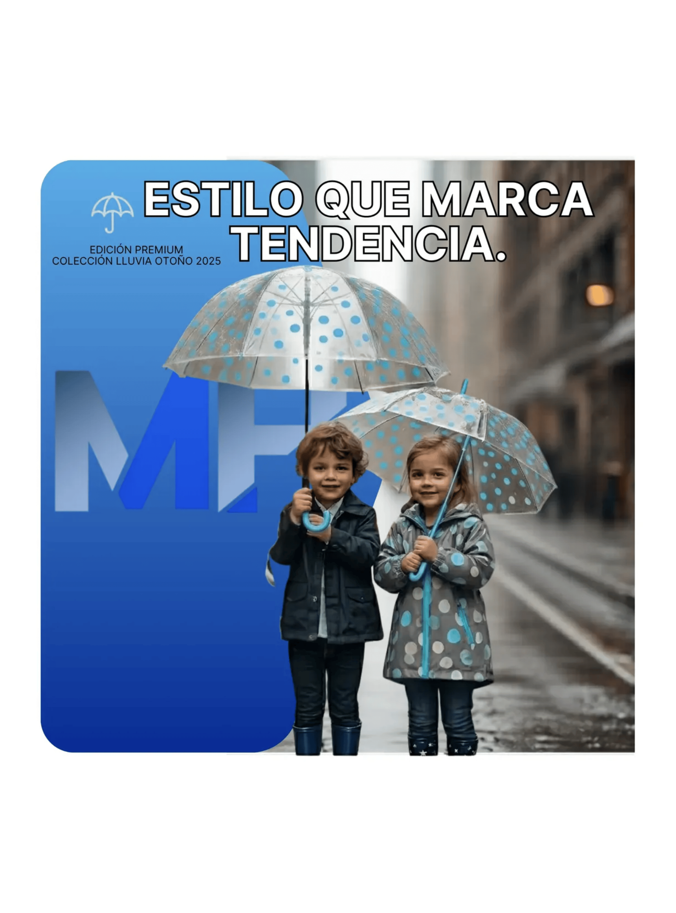 Paraguas Ni os Transparente Infantil Automatico De 90 Cm Celeste-2