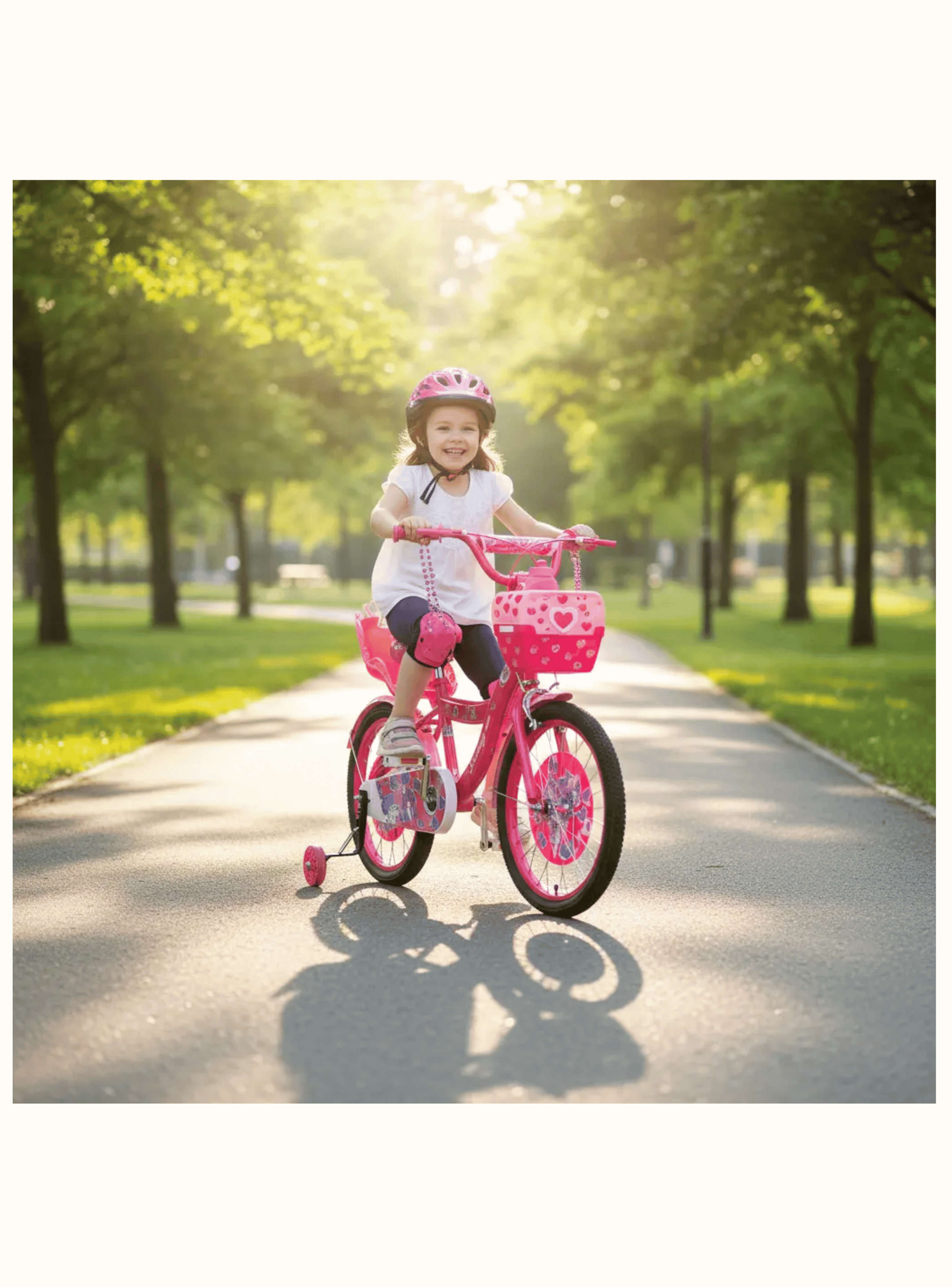 Bicicleta Infantil Con Ruedas De Aprendizaje Fucsia aro 16-5