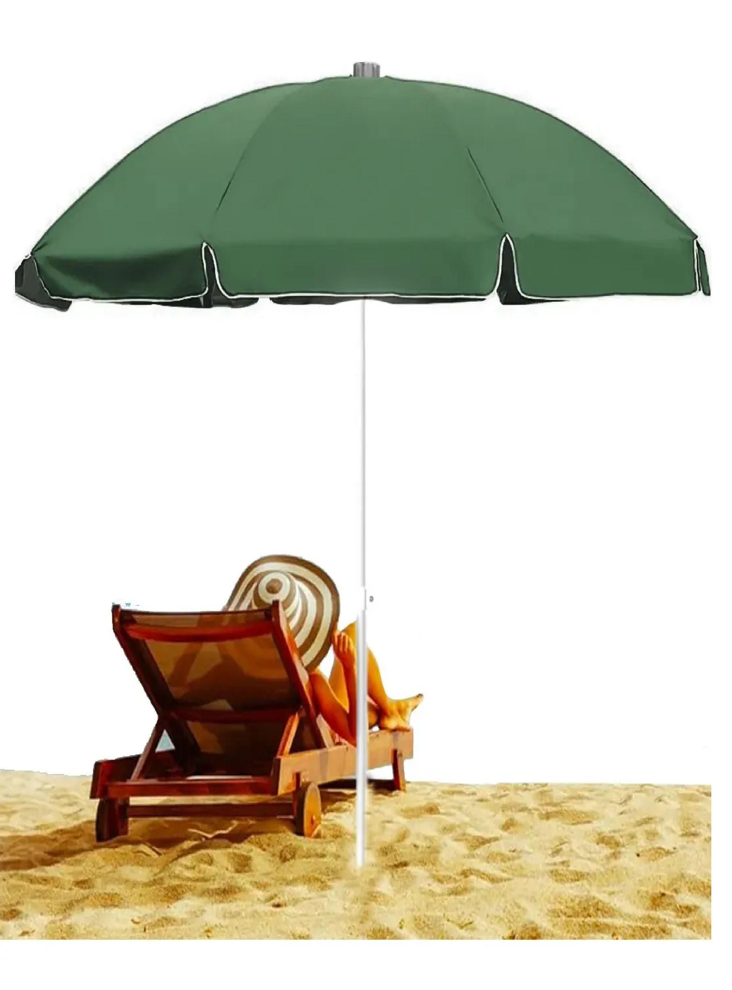 Paraguas Sombrilla Quitasol Filtro Uv Playa Verde 160cm-3