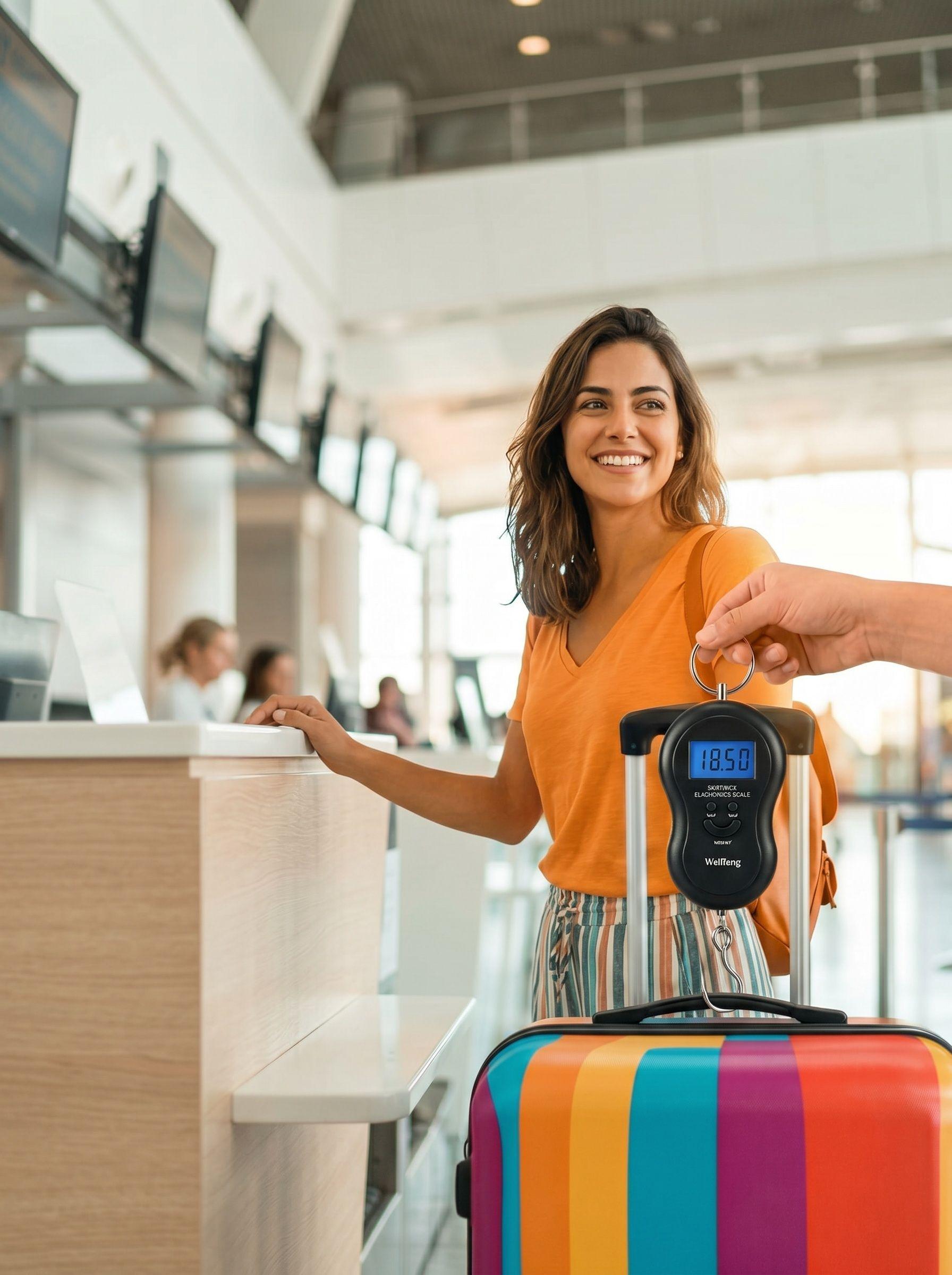Balanza Digital Para Maletas Pesa Equipaje De Mano 50kg Negro-3
