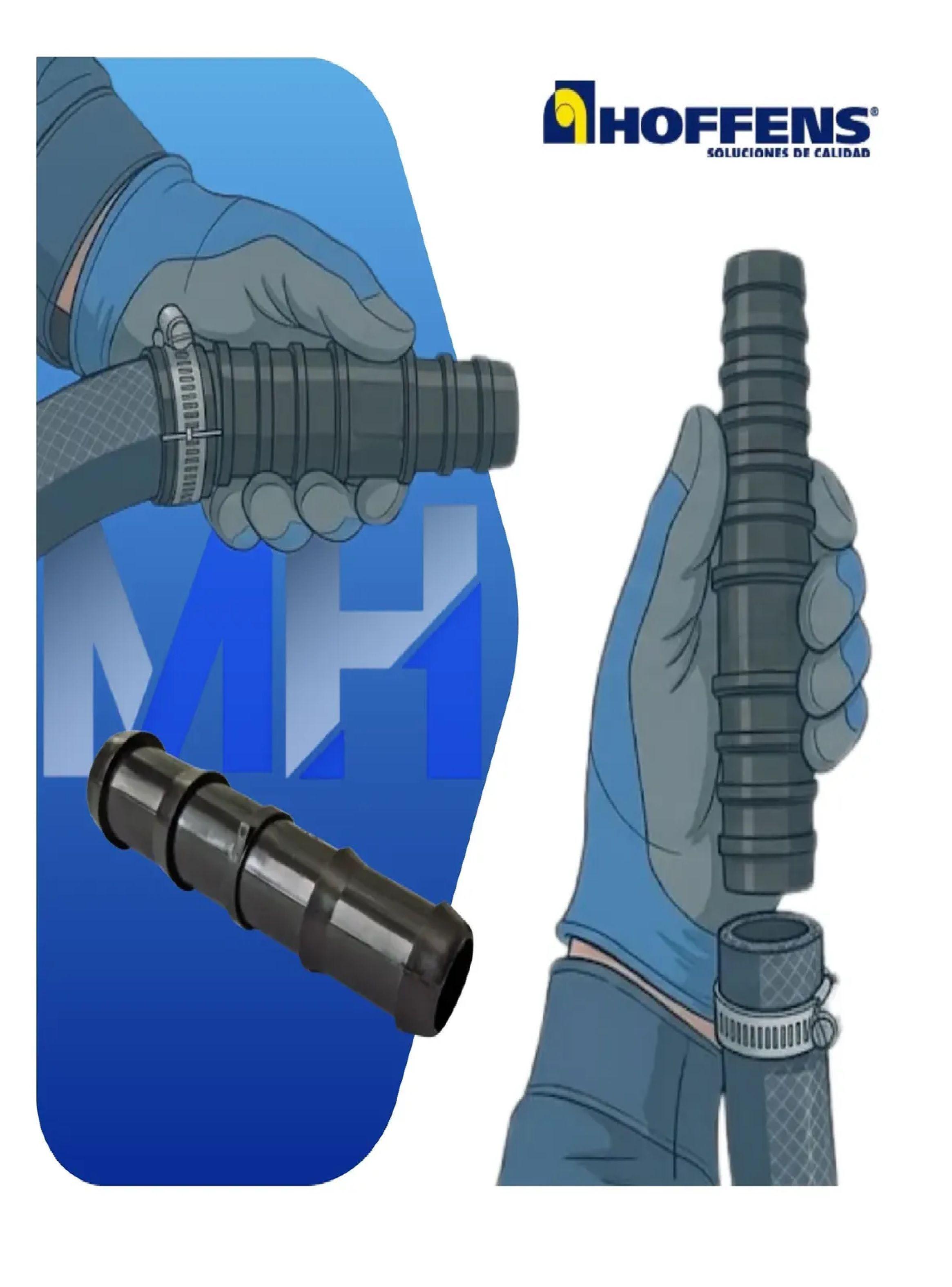 Copla Union Doble Riego 1/2 Polipropileno Plansa Pack 50-2