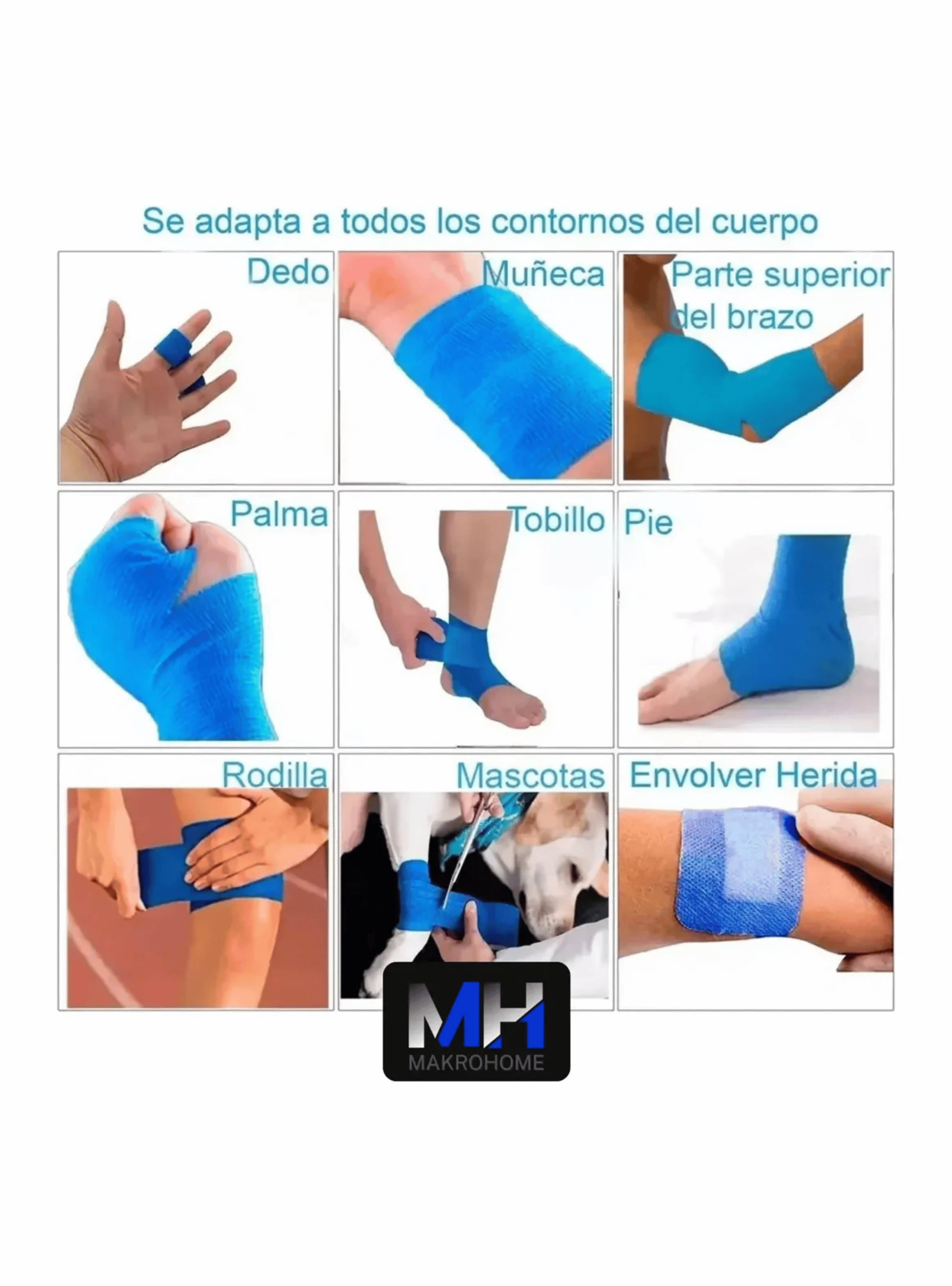 Venda Coban Cinta Para Vendaje Deportes 10cmx4 5m Unidad-5