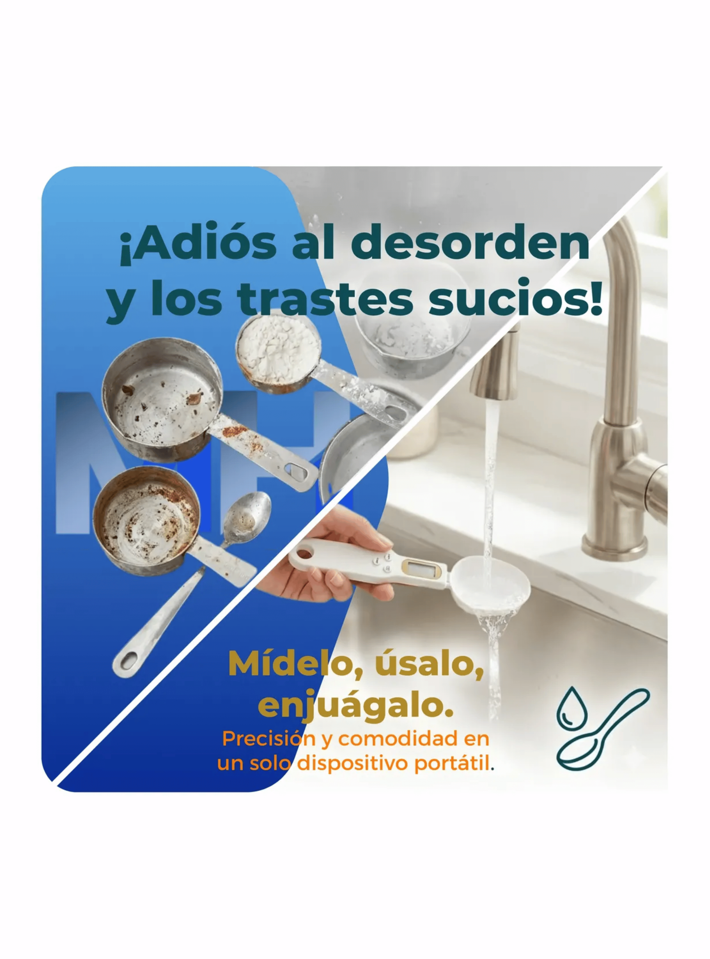 Cuchara Medidora Digital Bascula Balanza Precision 500g Blanco-3