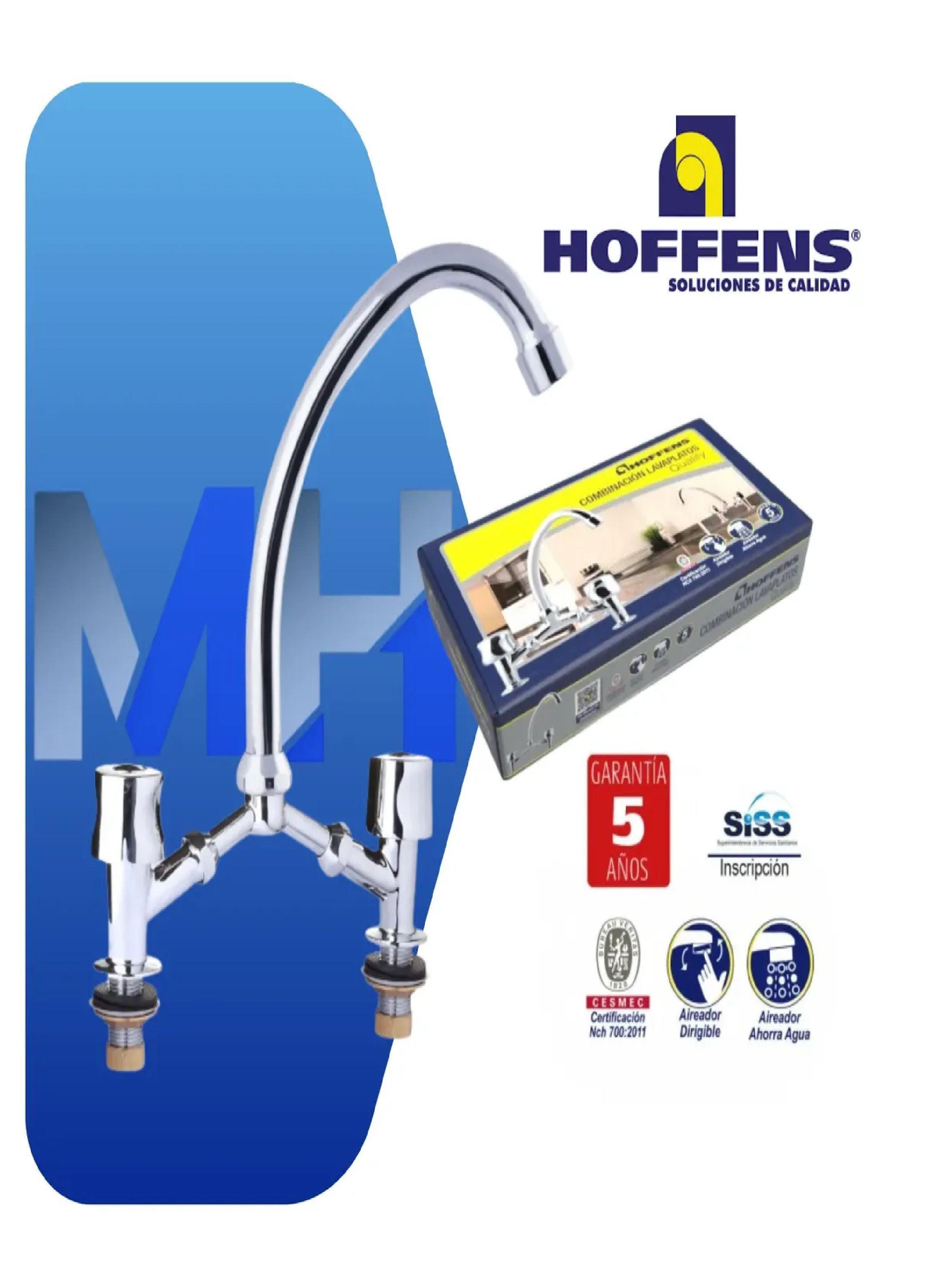 Llave Combinacion Lavaplatos Doble Quality Cuello Acero Inox-3