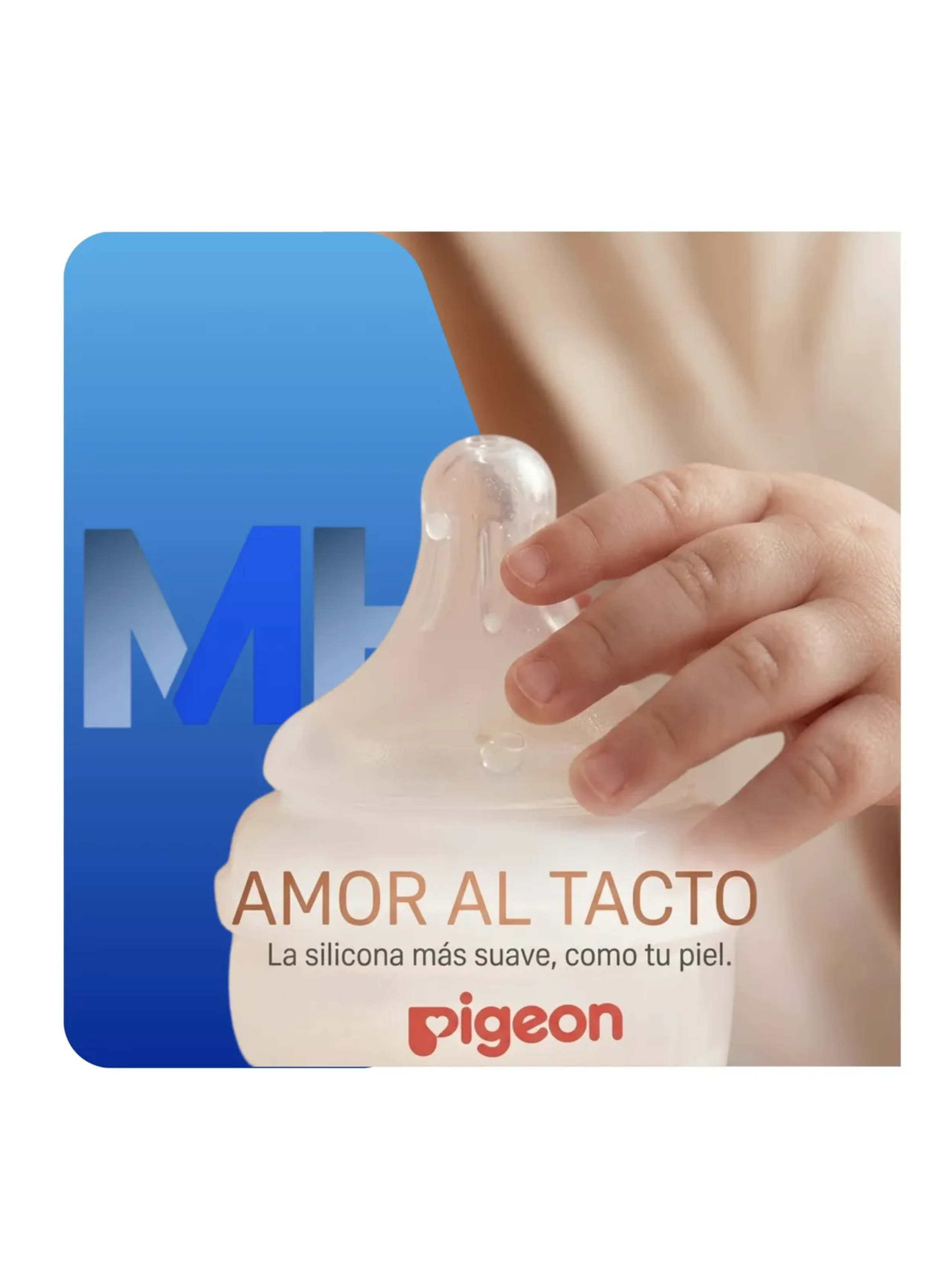 Mamadera Pigeon Softouch Pp Anticolicos elegir Medida Blanco 240ML-4