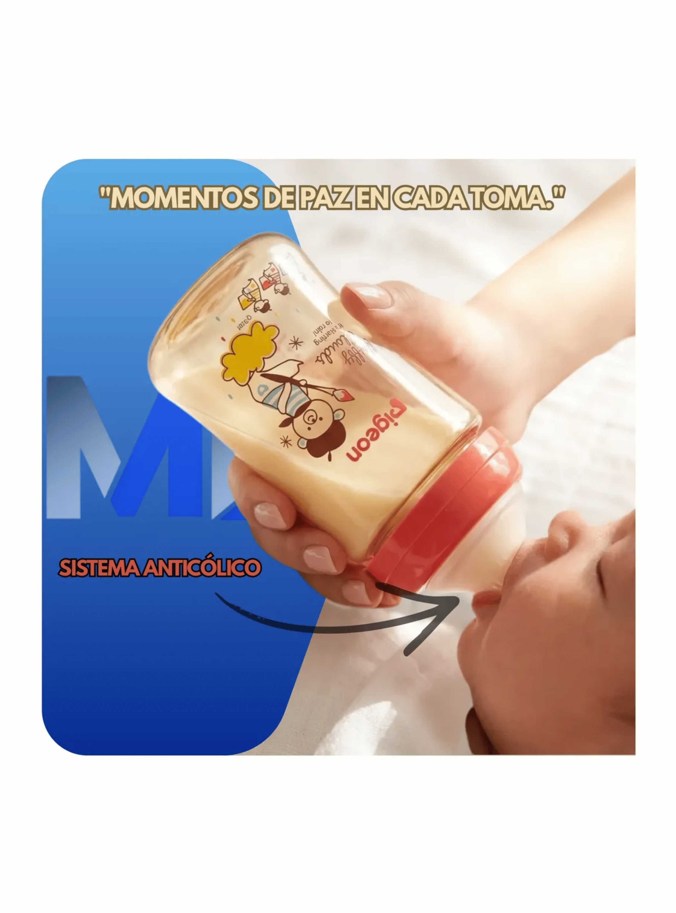 Biber n mamadera Softouch Pigeon Ppsu 240ml Dise o Anticolico Rosa-1