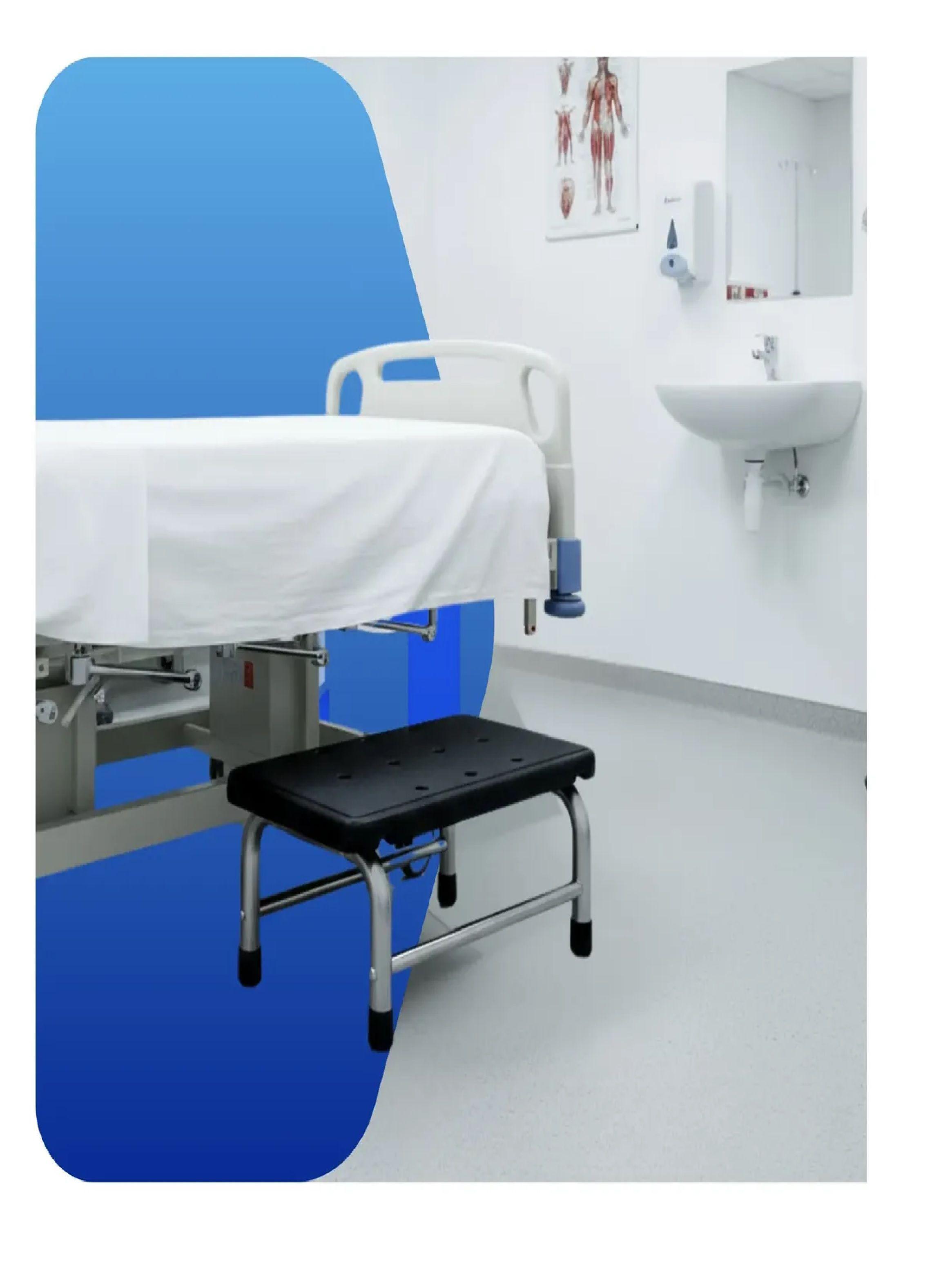 Escabel Clinico 1 Peldaño Soporte Antideslizante Y Reforzado-3