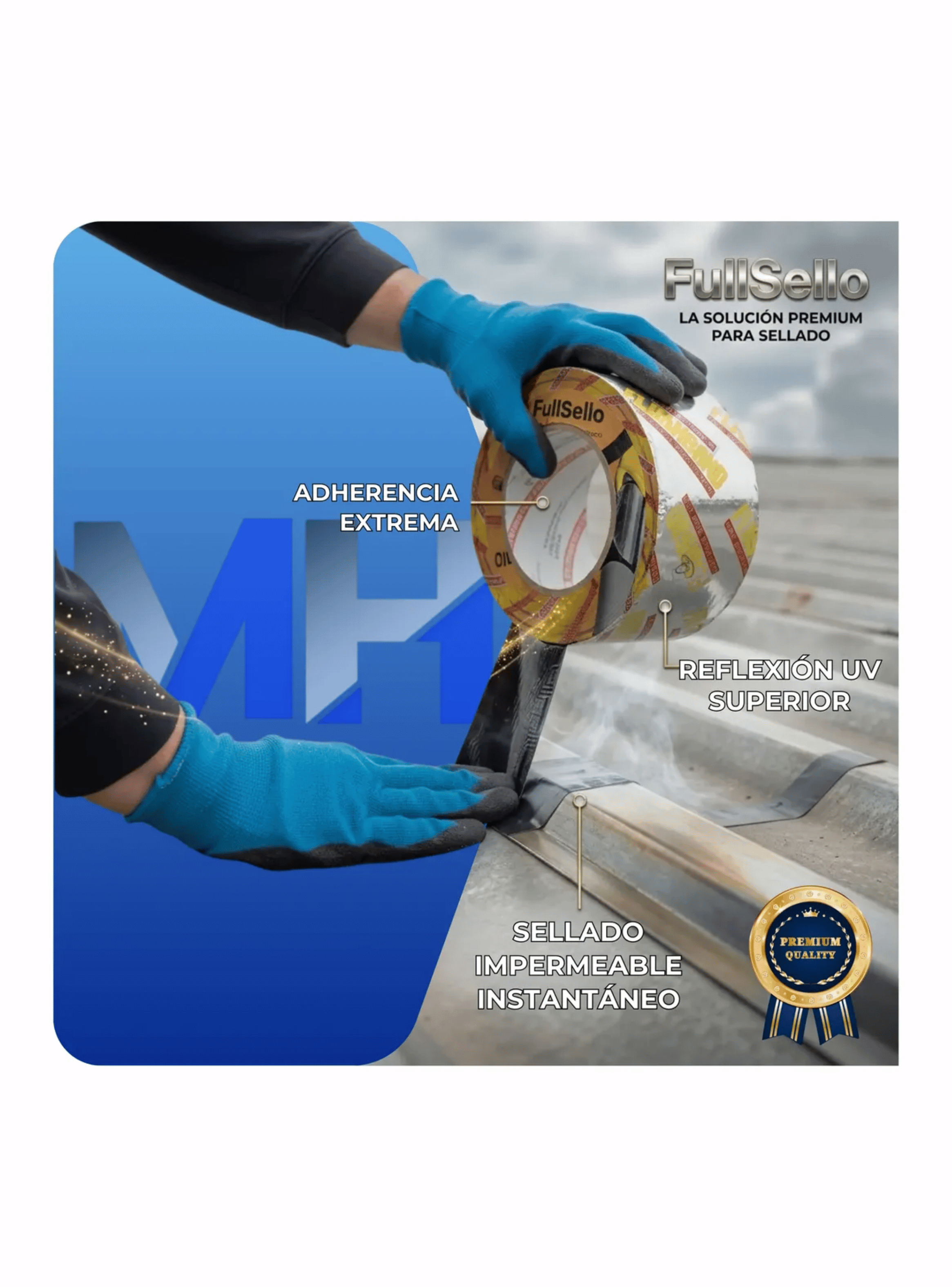 Cinta Tapagotera Asf ltica Aluminizada 10cmx10mt Impermeable-3