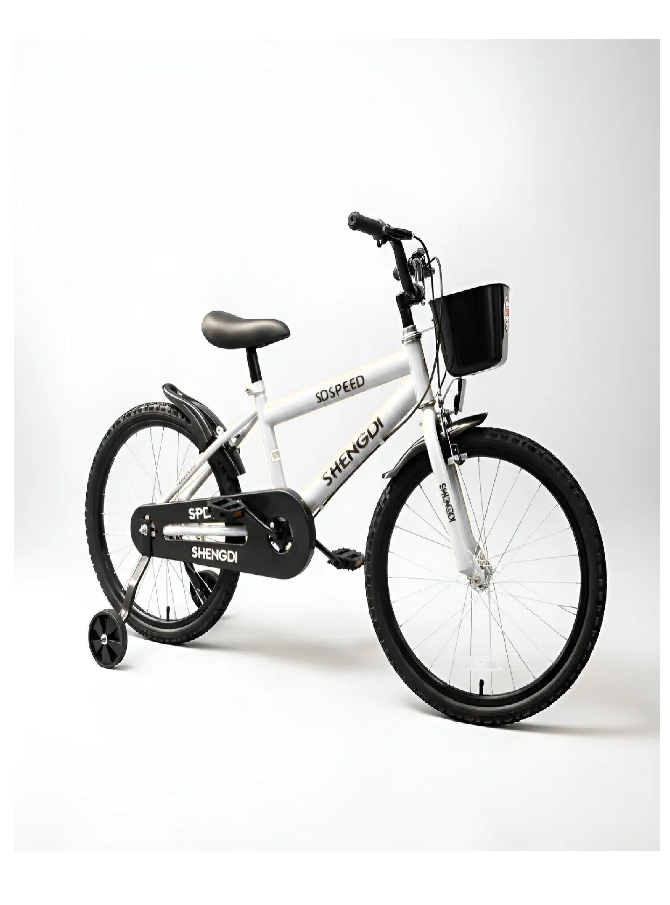 Bicicleta Aro 20 Infantil Con Ruedas De Aprendizaje Blanco-0