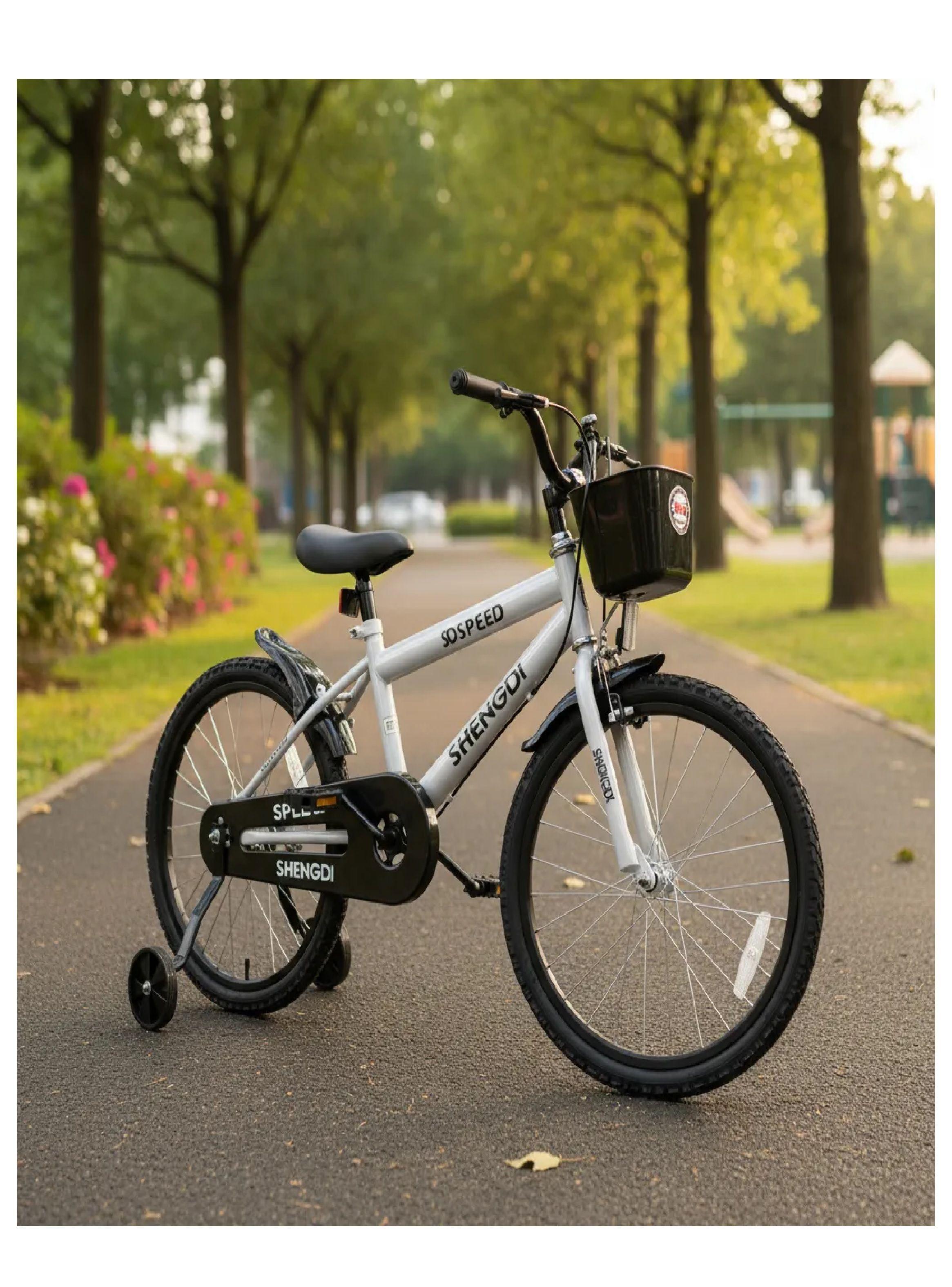 Bicicleta Aro 20 Infantil Con Ruedas De Aprendizaje Blanco-1