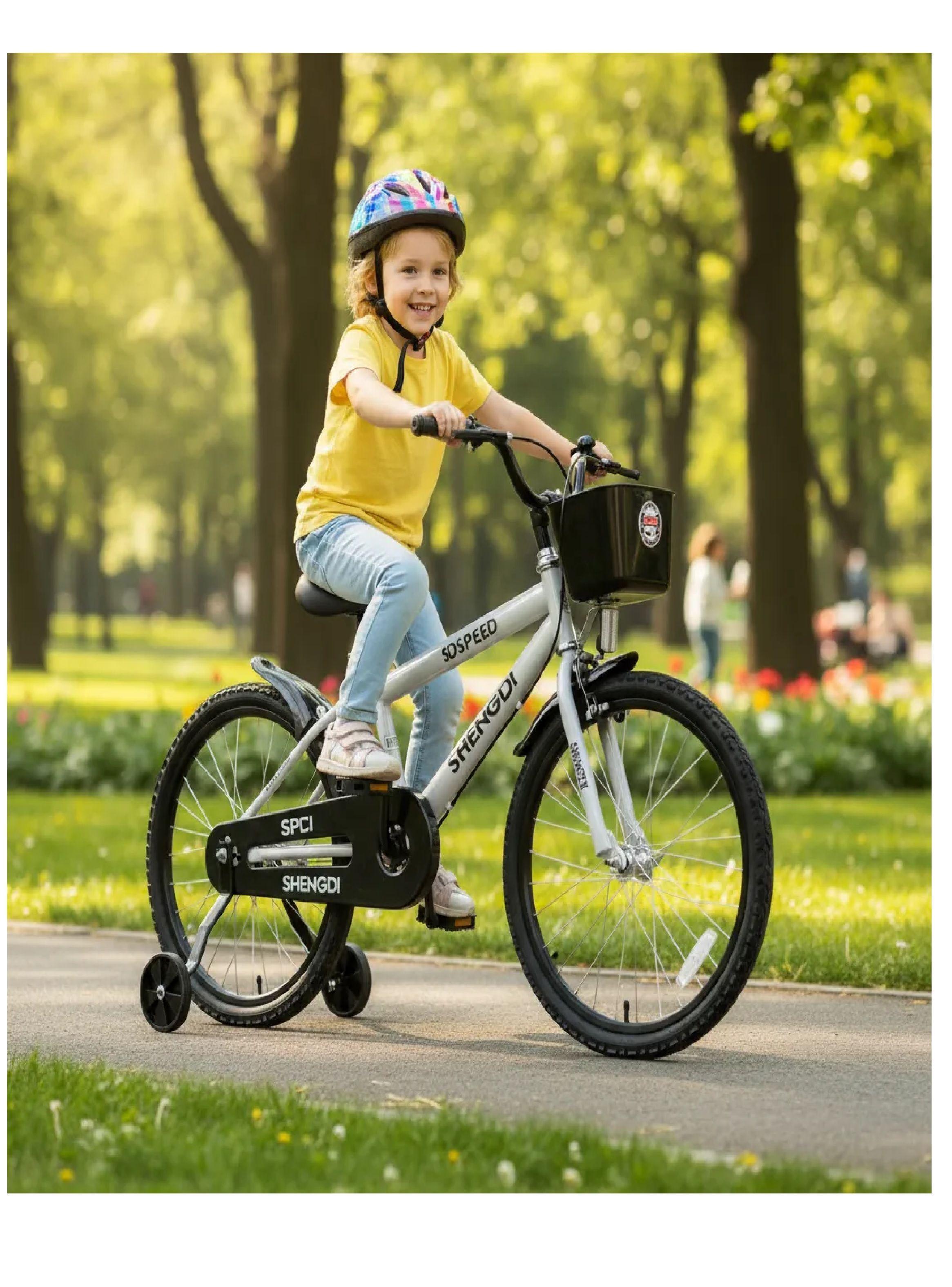 Bicicleta Aro 20 Infantil Con Ruedas De Aprendizaje Blanco-2