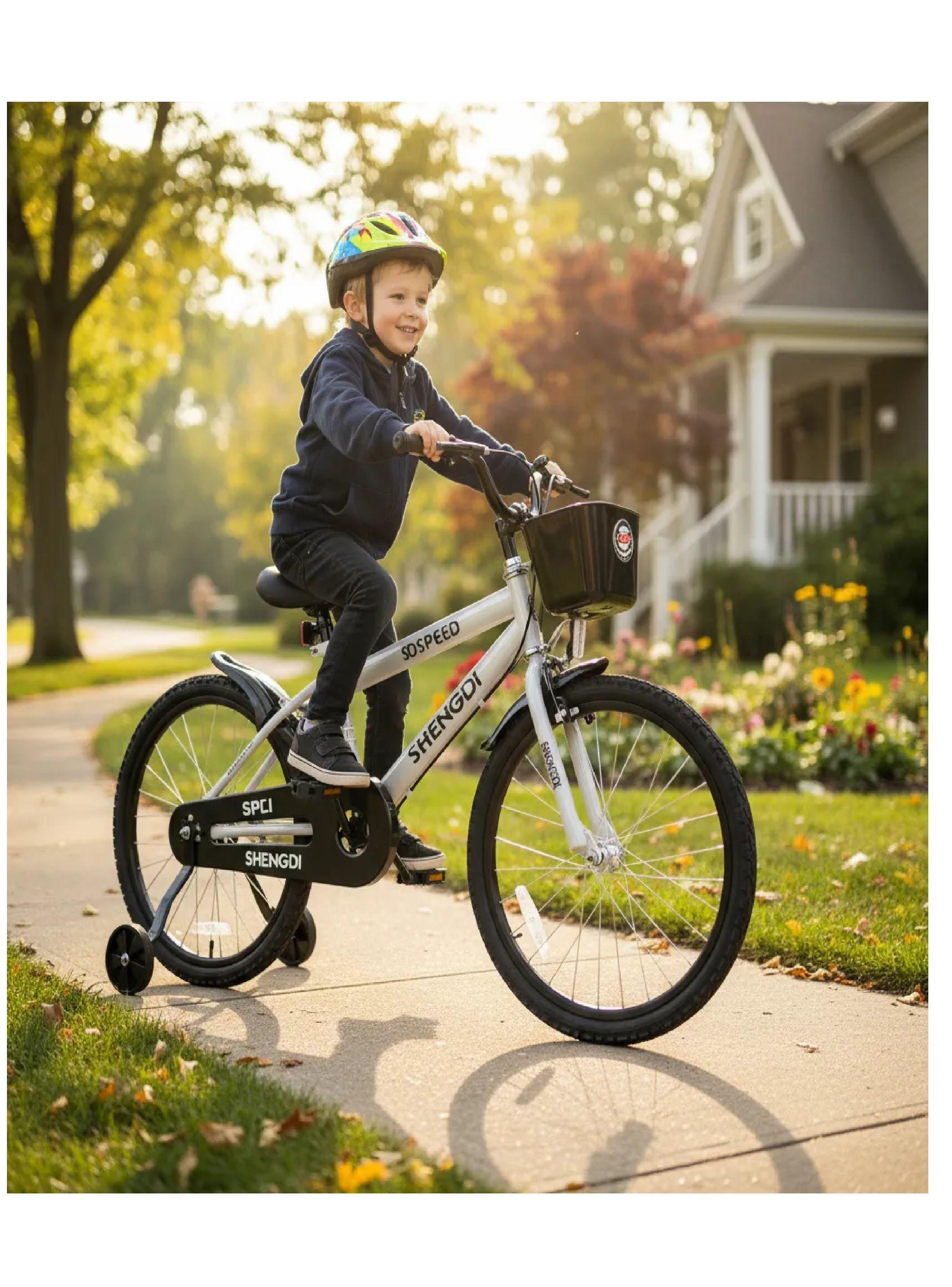 Bicicleta Aro 20 Infantil Con Ruedas De Aprendizaje Blanco-6