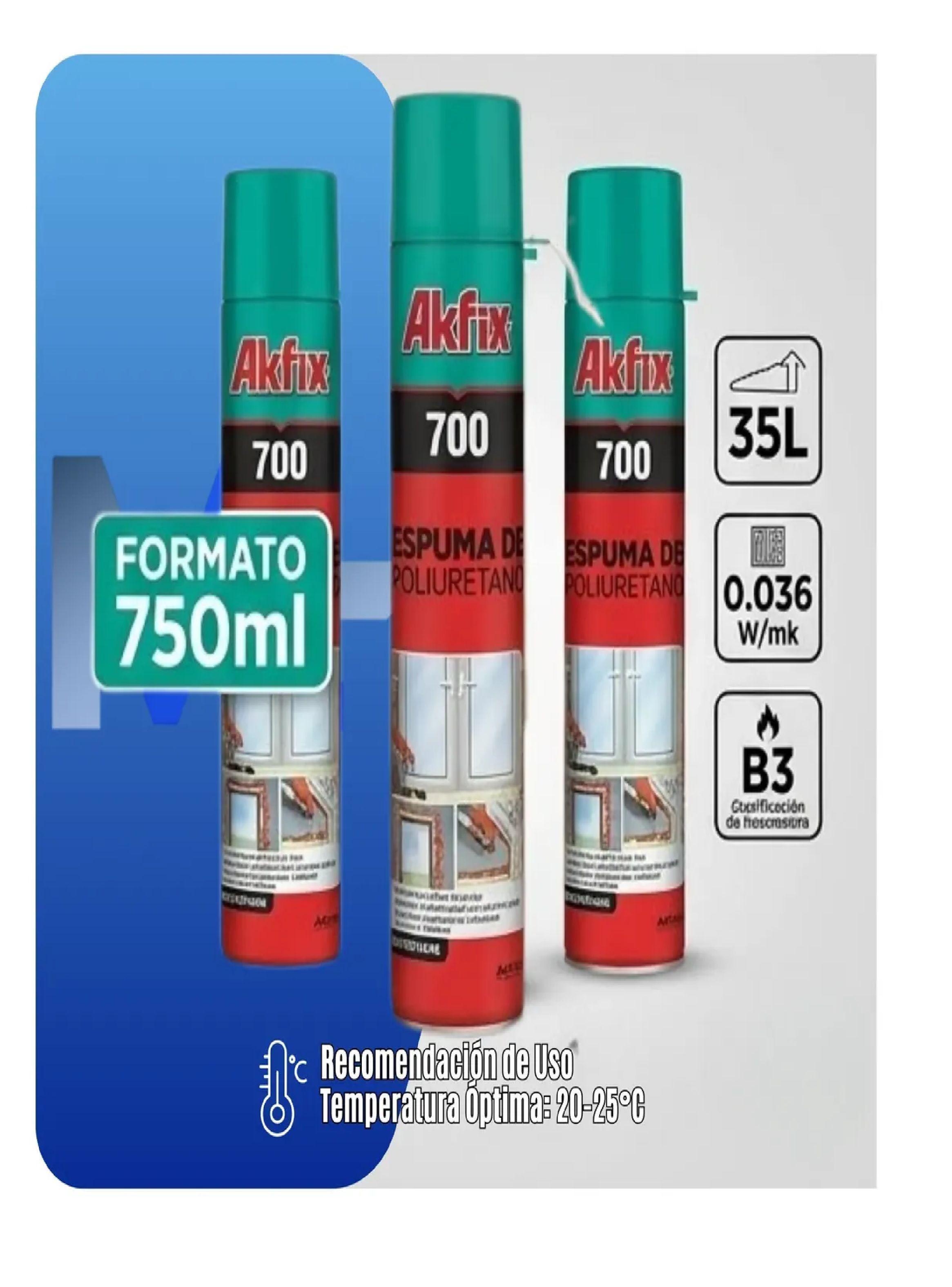 Caja 12 Unid Sellador Espuma Poliuretano Akfix 700 Aislante-4