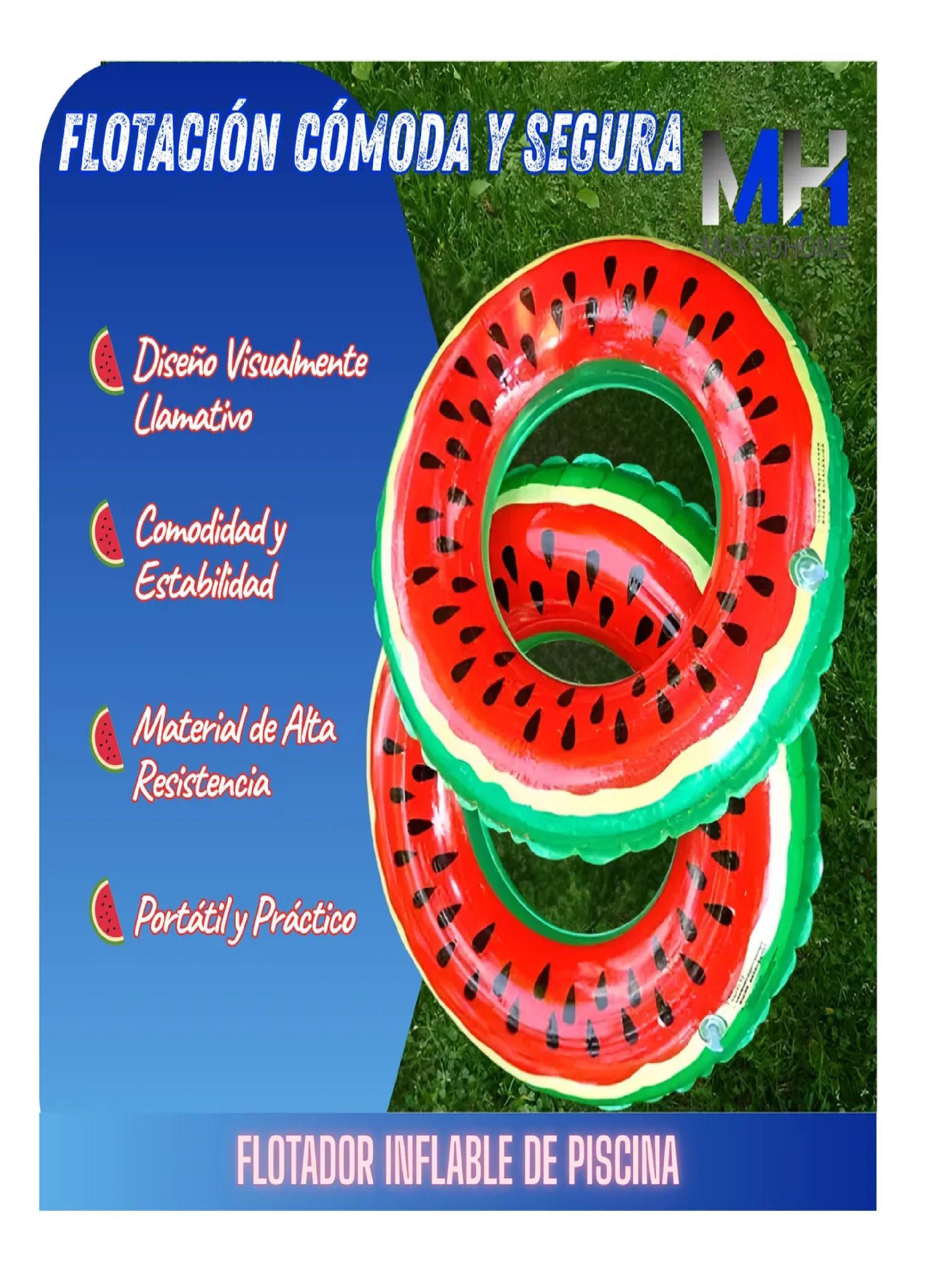 Flotador Inflable De Piscina Gigante Diseño Sandía (90 Cm)-3