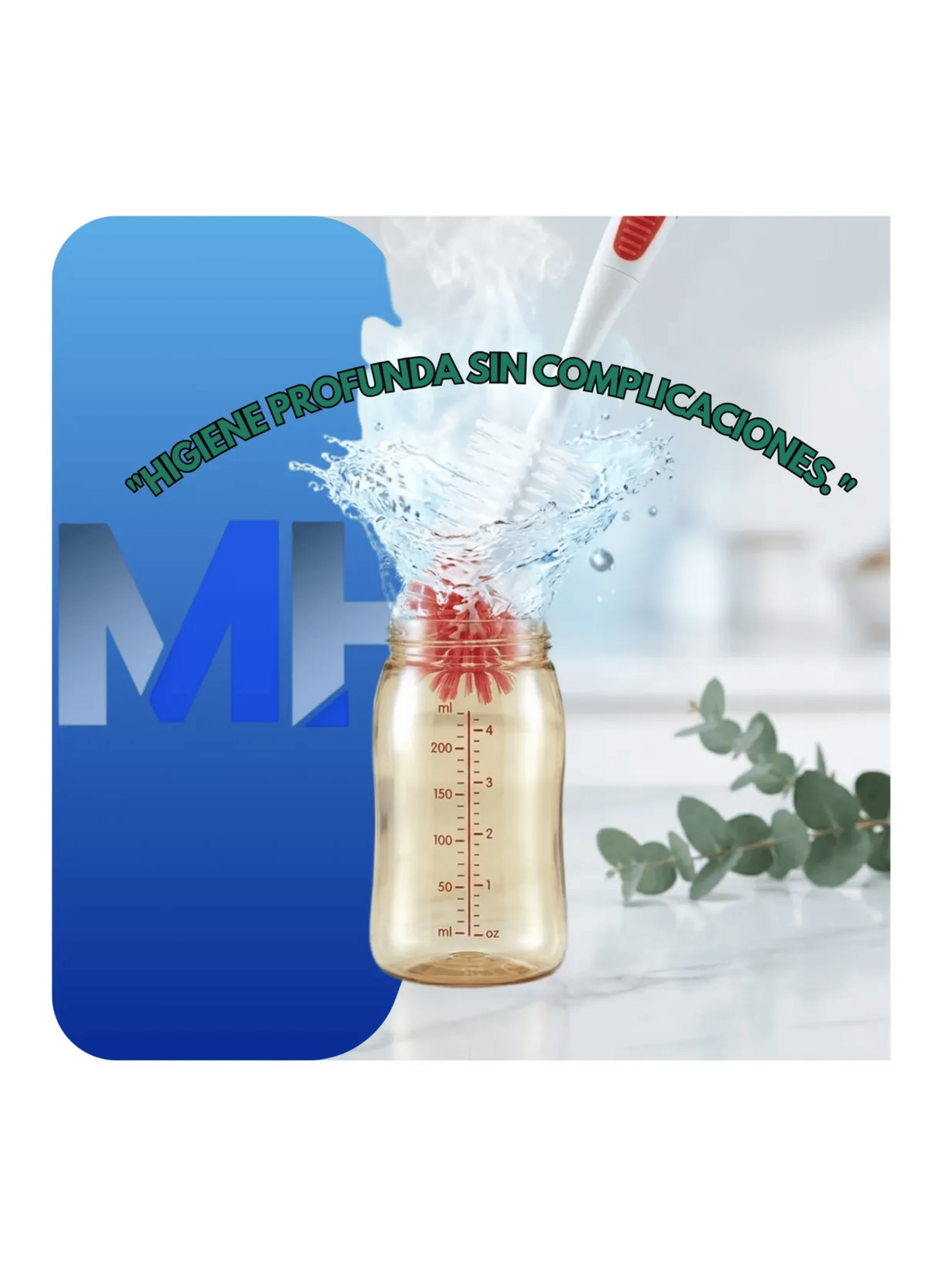 Biberon mamadera Softouch Pigeon Ppsu 240ml Diseño Anticolico Azul Claro-4