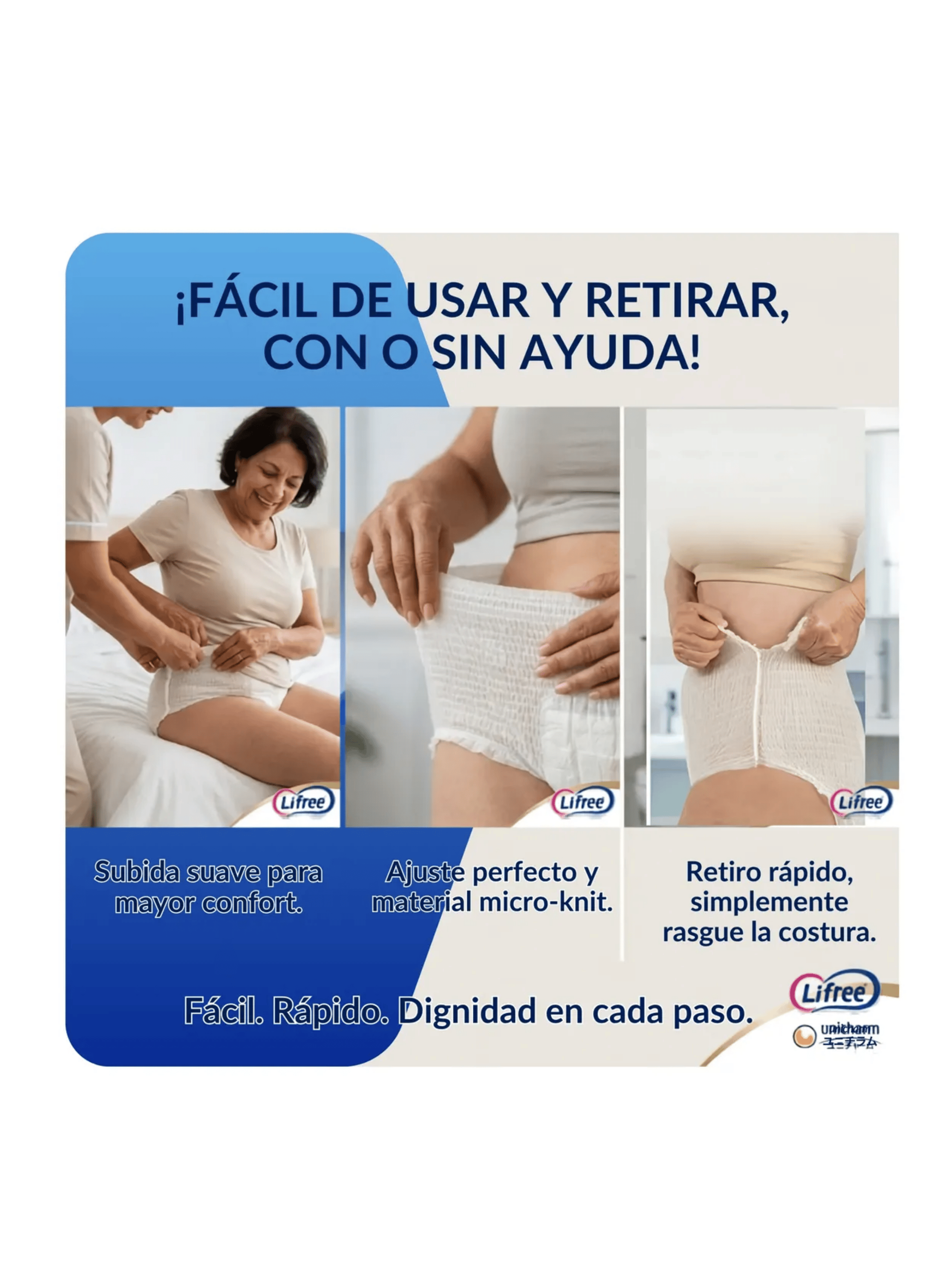 Panal Adulto Lifree Pants G xg 54 Unidades 12 Horas Pack X6-6