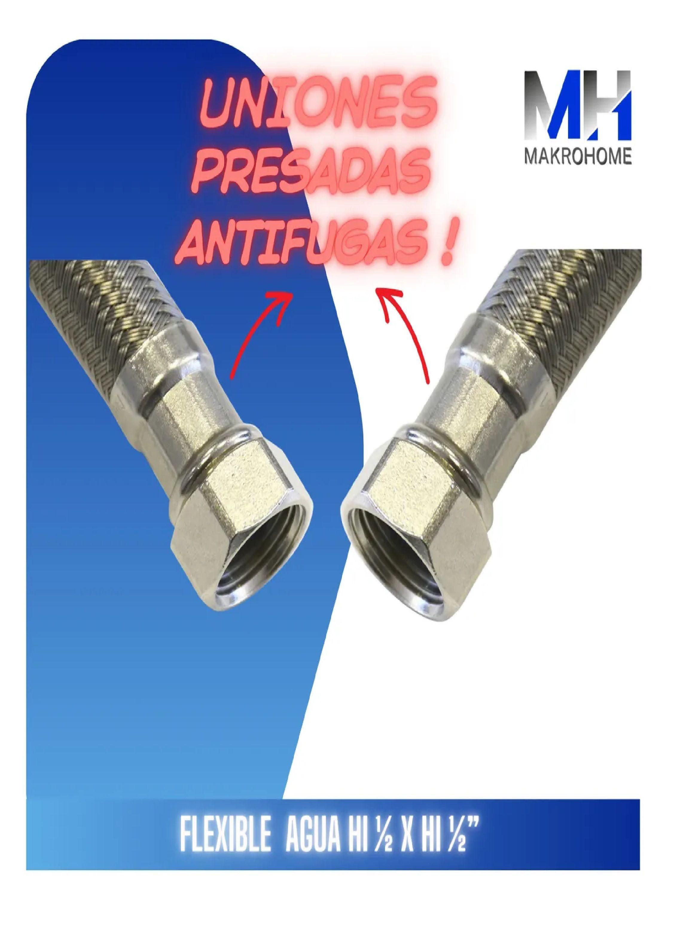 Pack 10 Flexible Agua Fria Y Caliente 1/2 Hi-hi 60 Cm Taumm-4